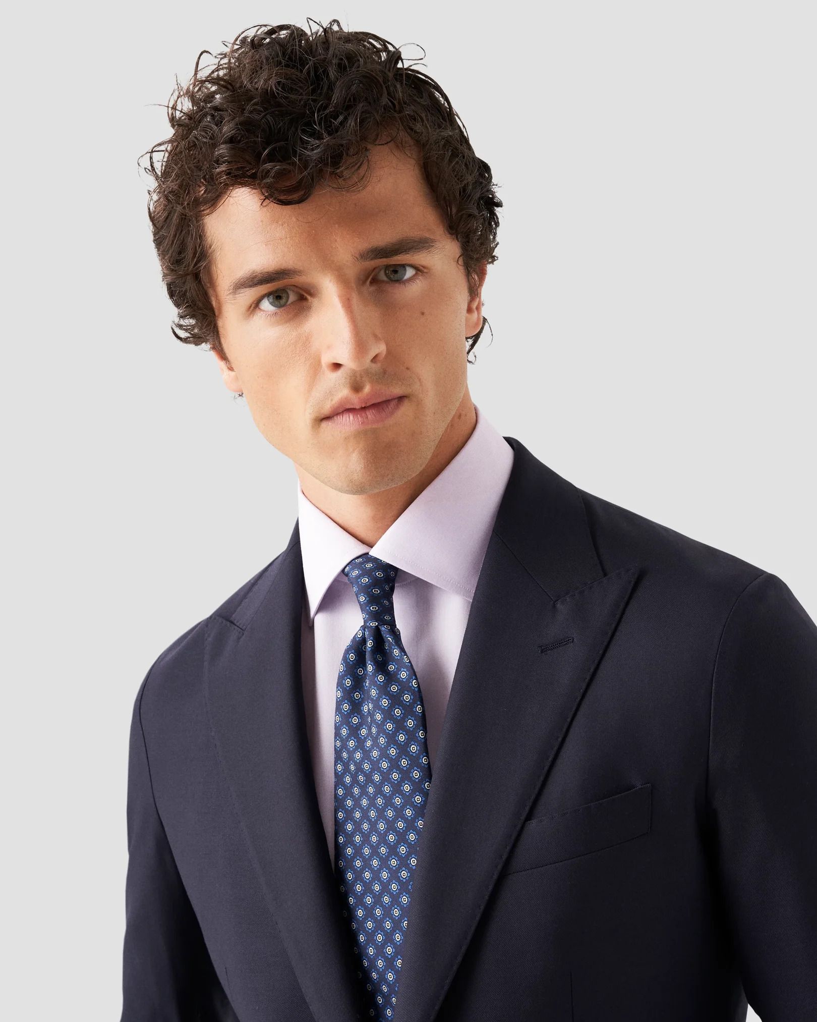 Eton - mid purple signature twill contrast details