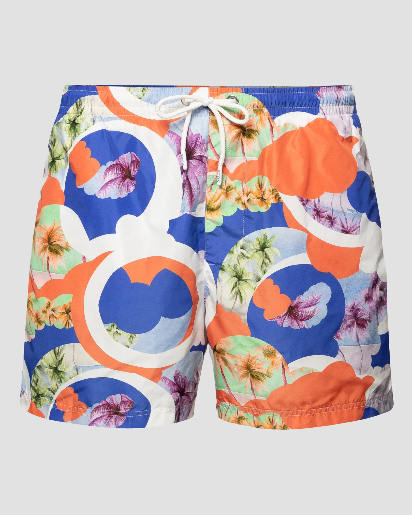 Eton - Blue Palm Print Swim Shorts– Recycled Polyester