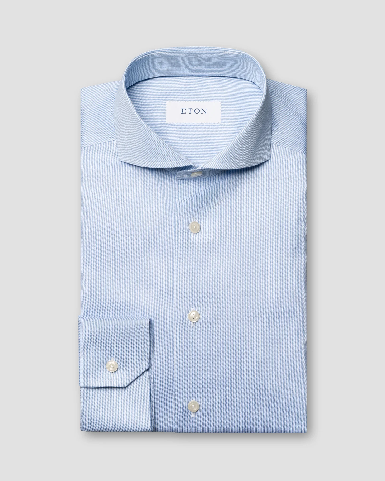 Eton - Fein gestreifte Signature Twill Hemd