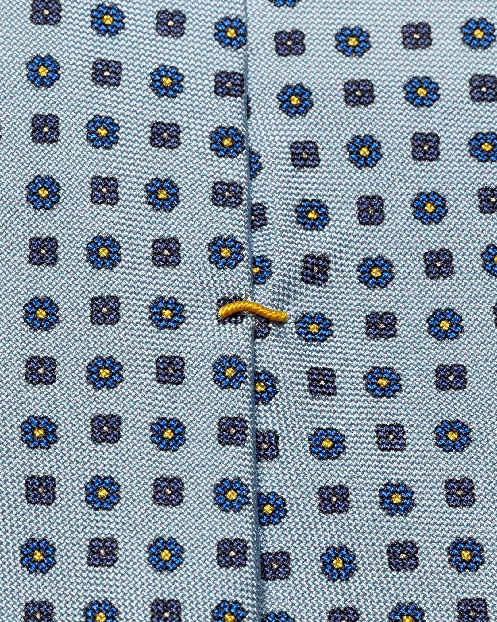 Eton - mid blue flower printed tie
