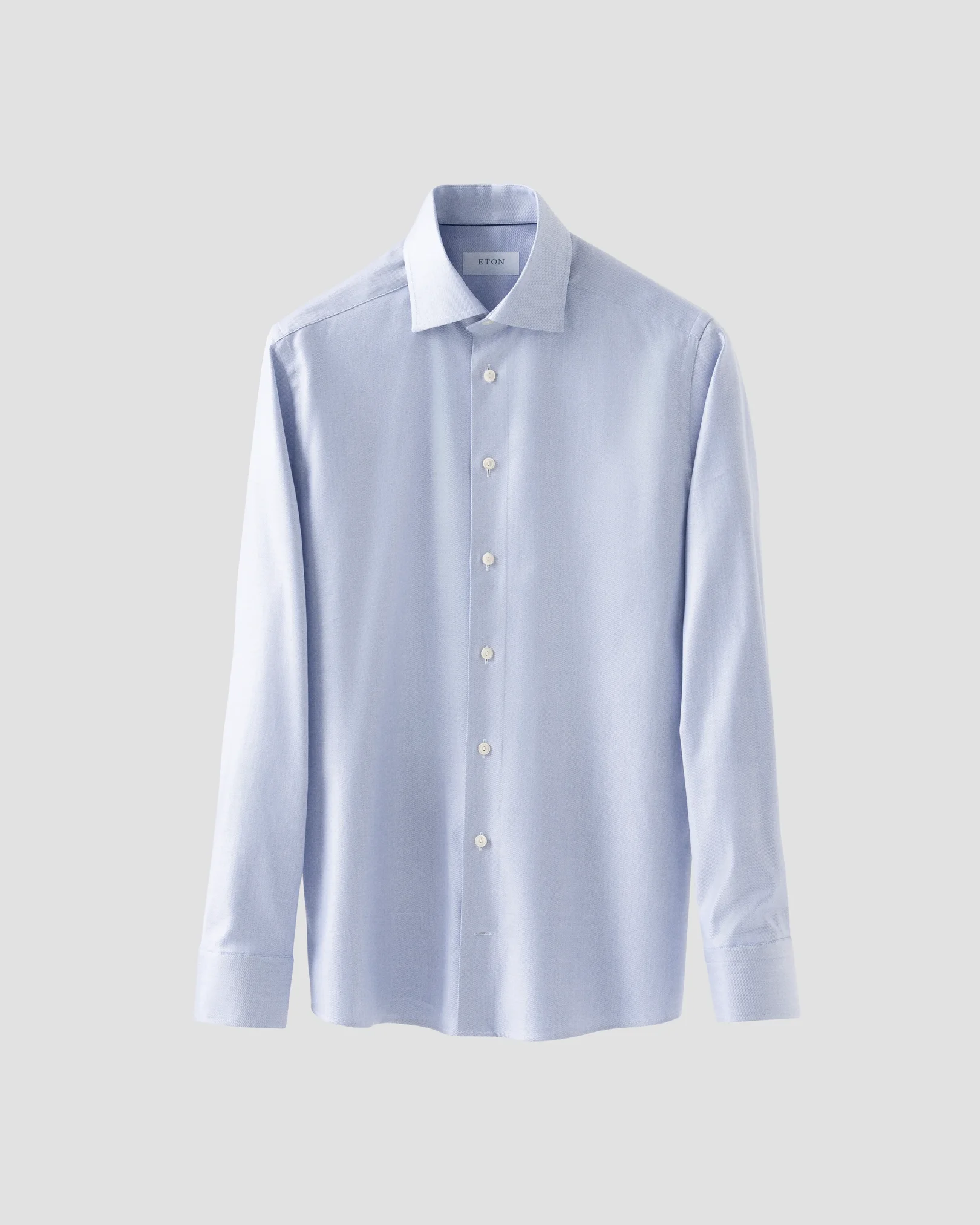 Eton - light purple melange solid cotton tencel tm lyocell shirt