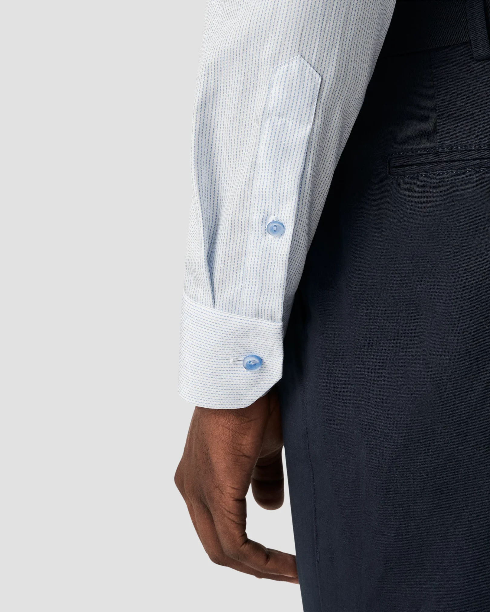 Eton - micro printed poplin shirt