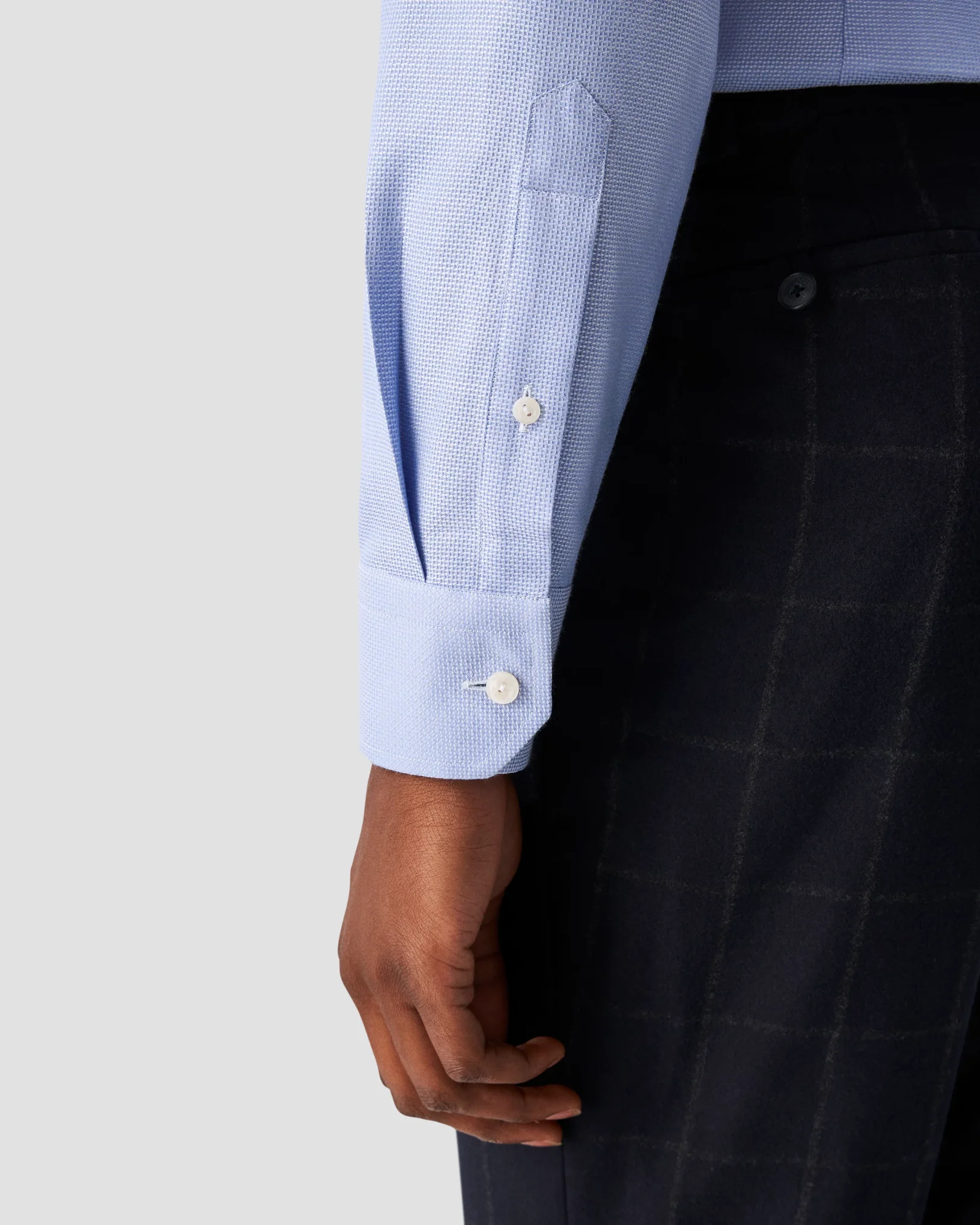Eton - light blue strech cottontencel