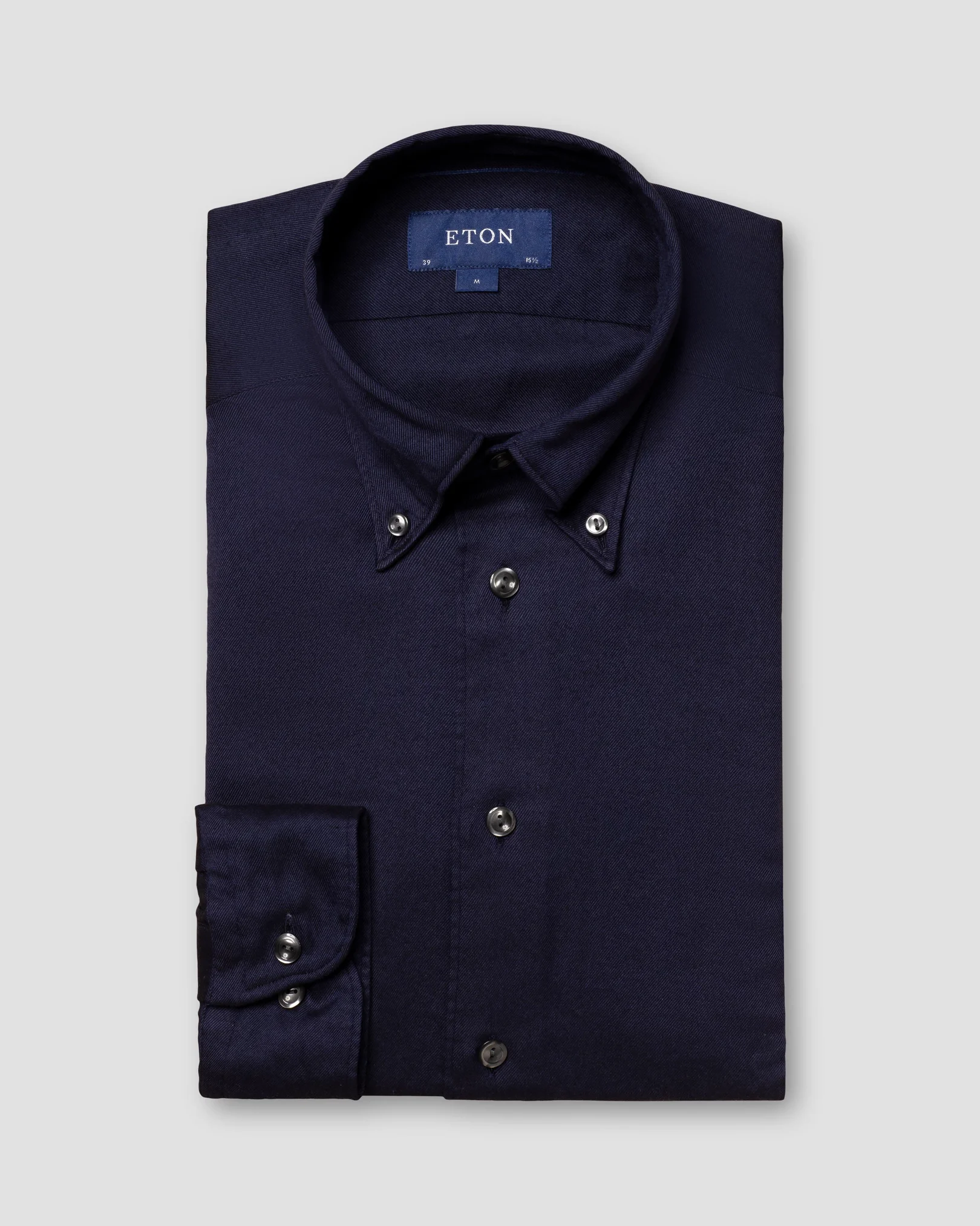 Eton - dark blue cotton tencel tm shirt