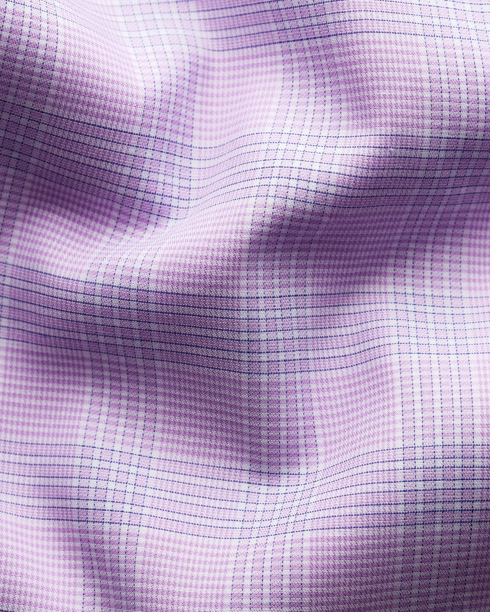 Eton - purple fine twill shirt cut away