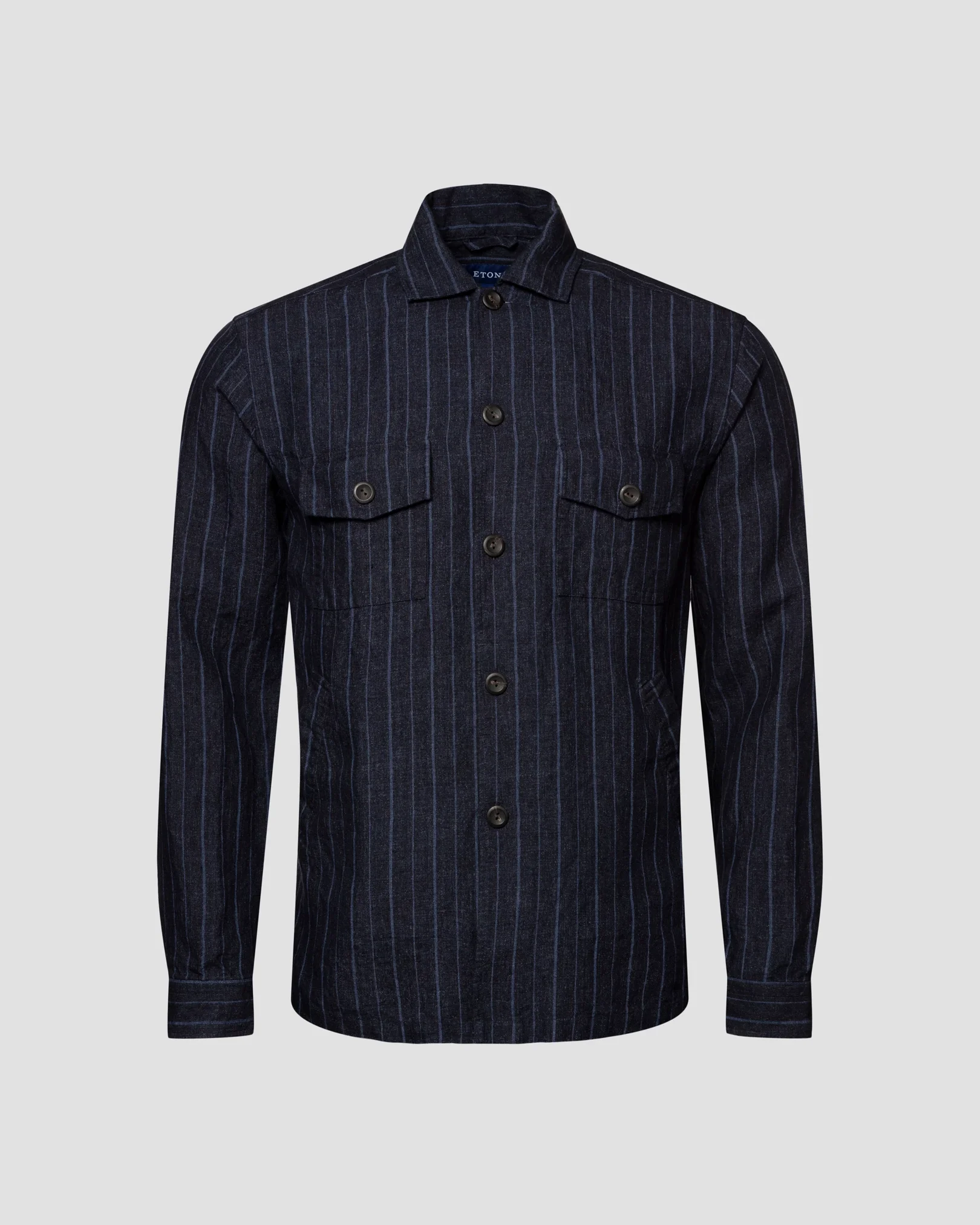 Eton - navy linen overshirt