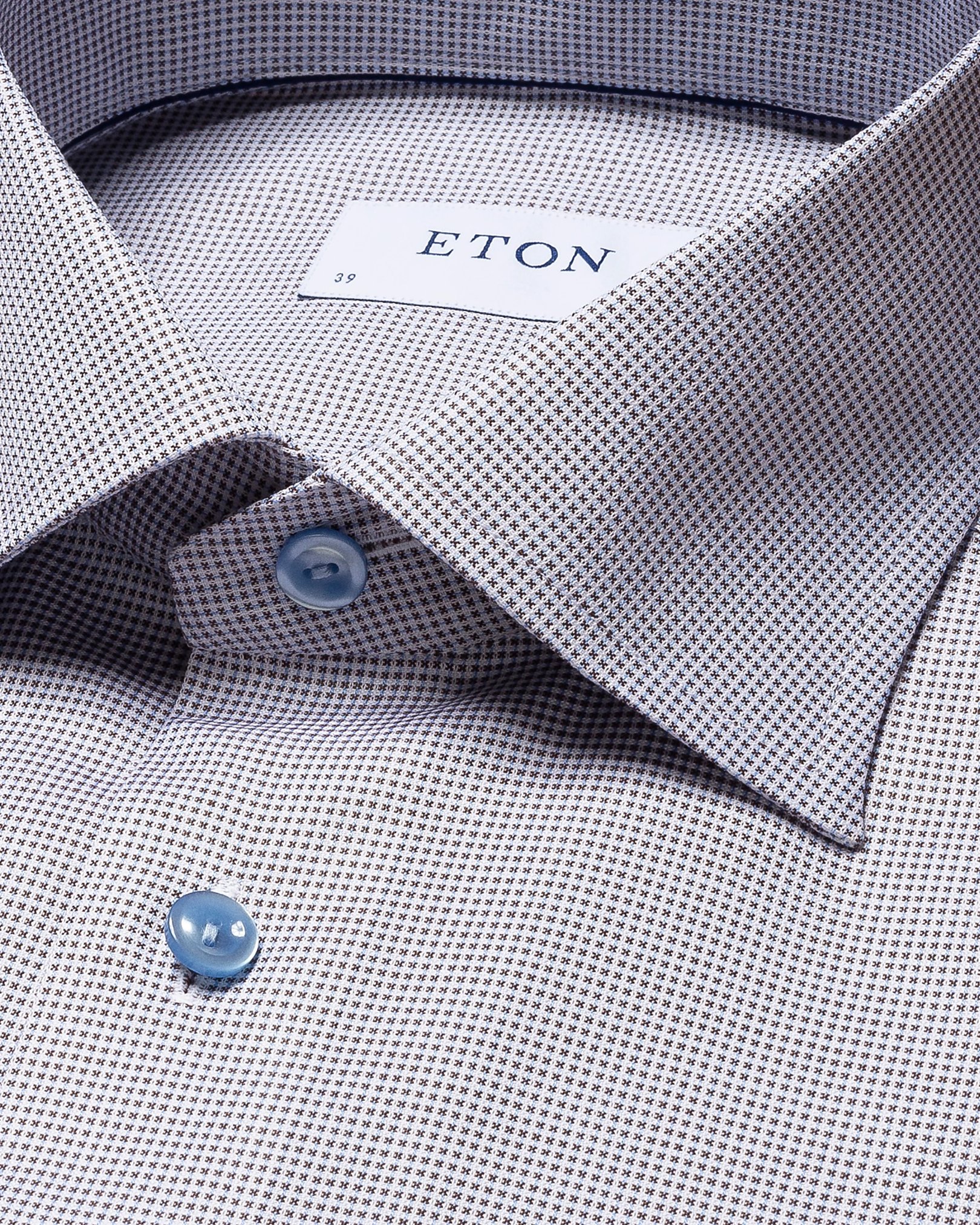 Eton - brown signature twill cut away single contemporary