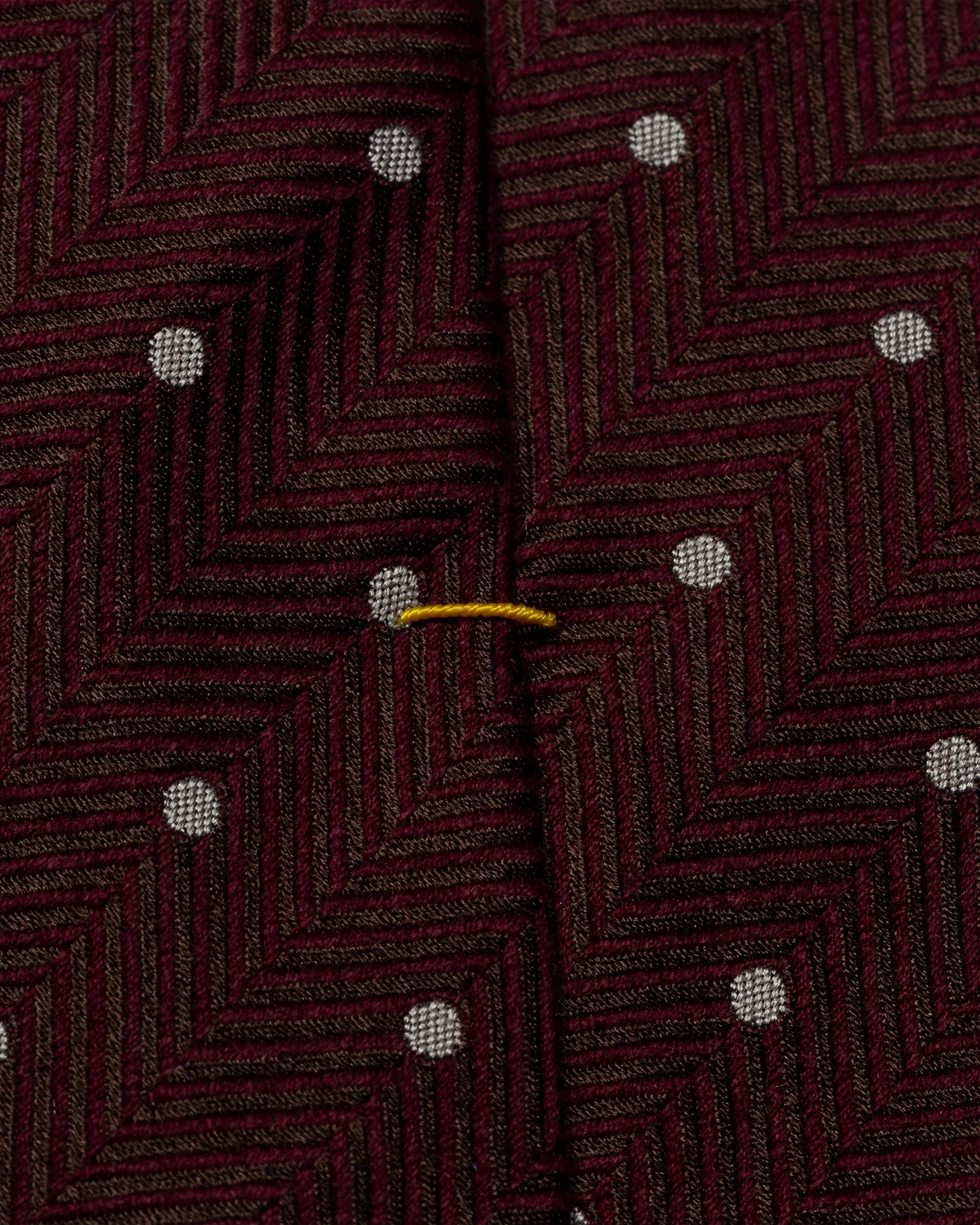 Eton - burgundy polka dot wool silk tie