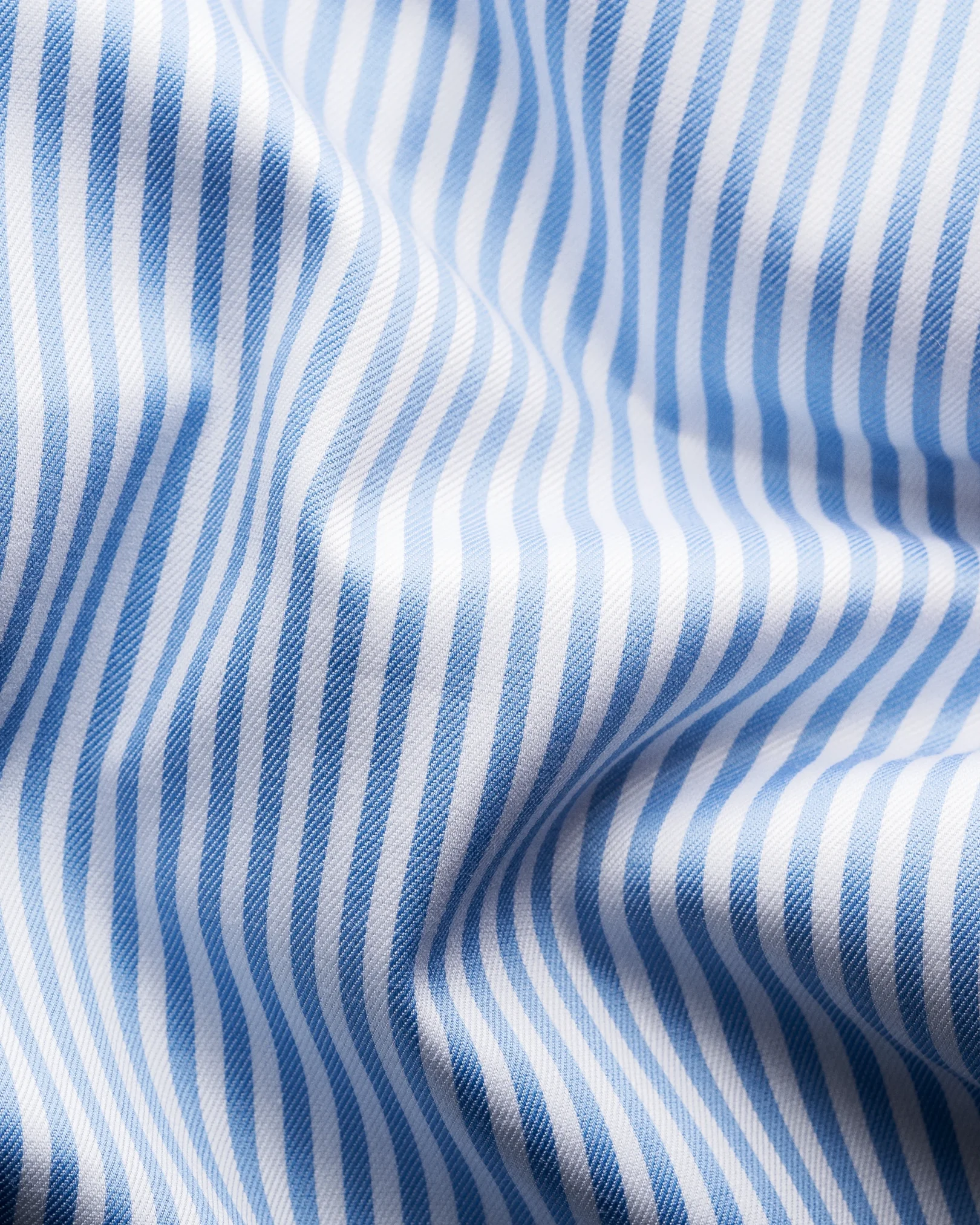 Eton - light blue striped cotton tencel tm lyocell shirt