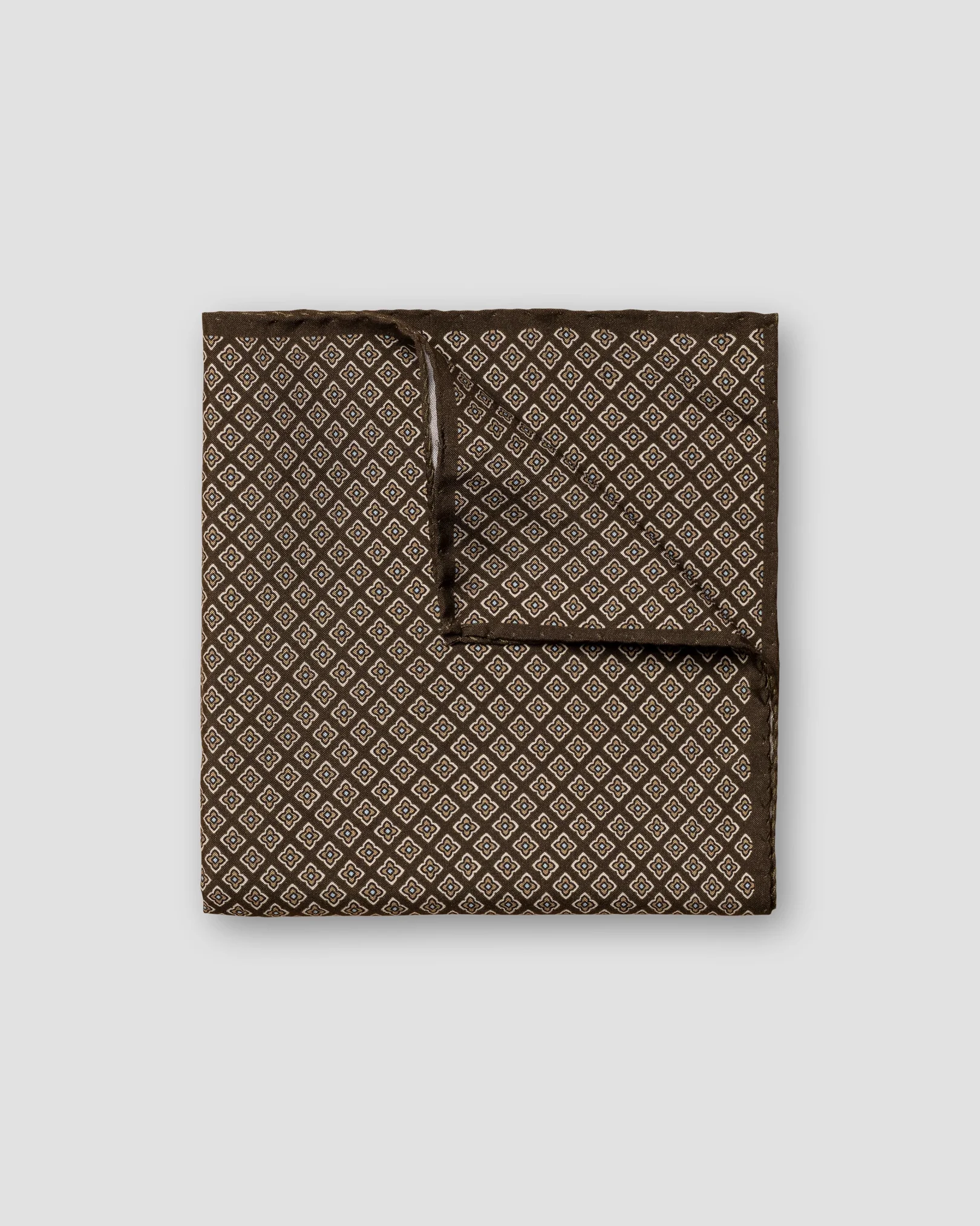 Eton - dark green fuji silk pocket square