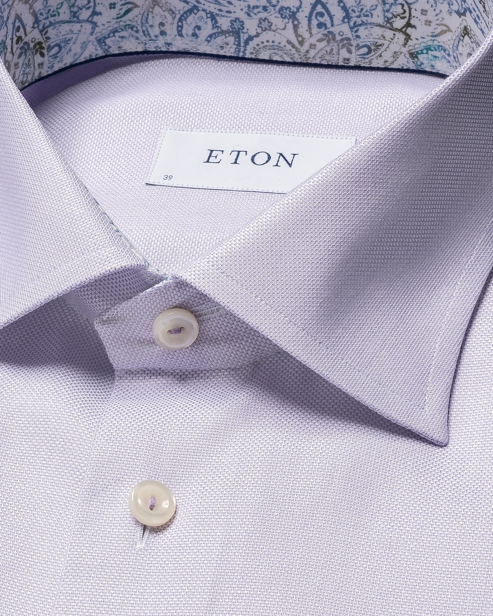 Eton - light purple cotton lyocell shirt