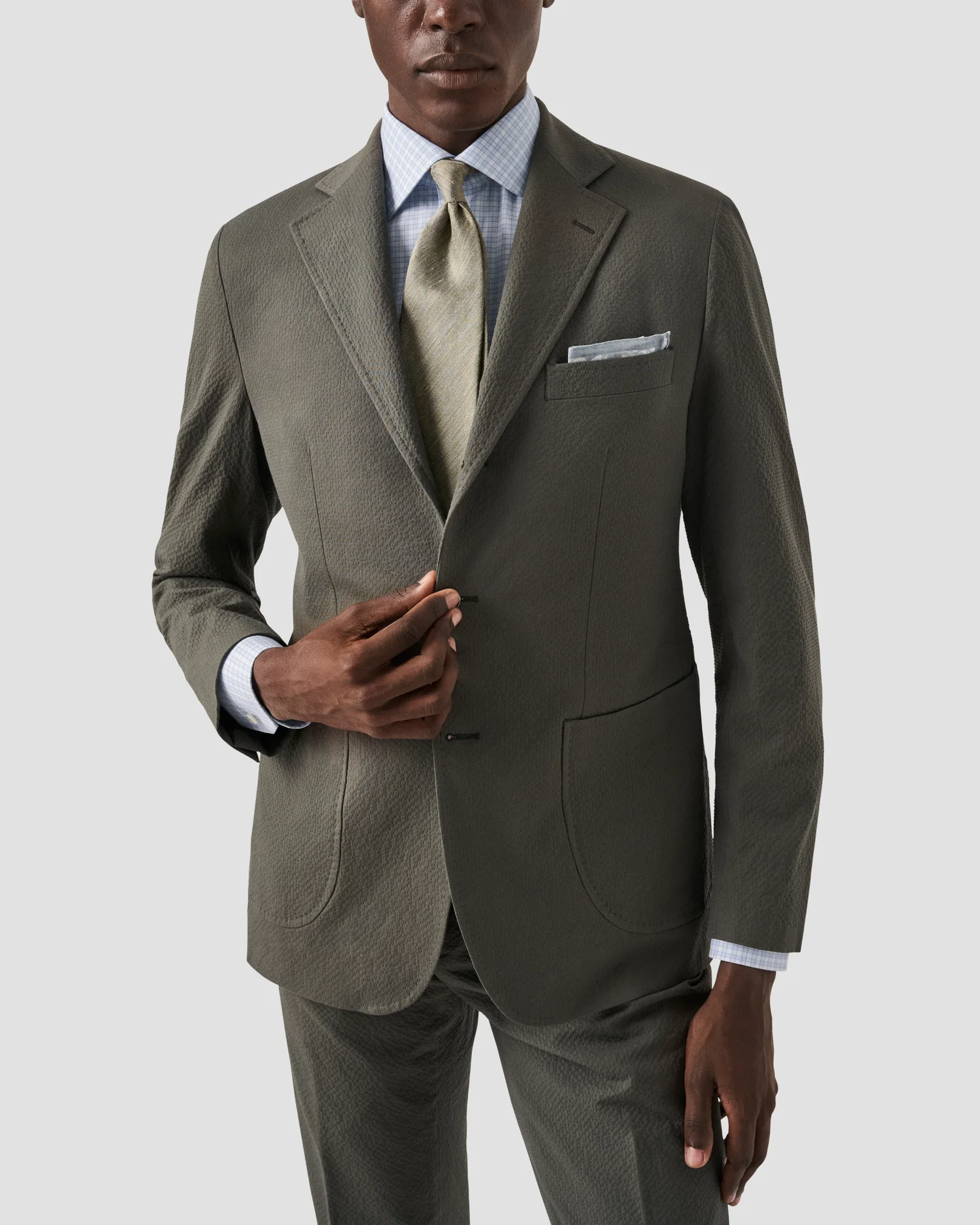 Eton - elegent checked twill shirt