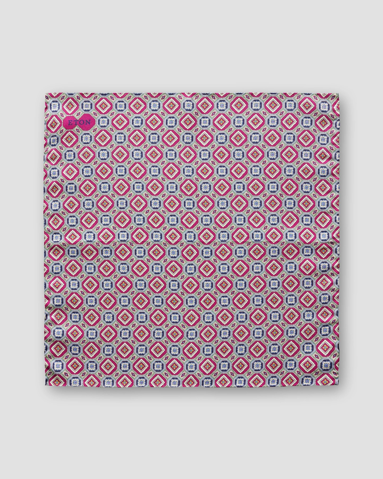 Eton - purple medallion pocket square