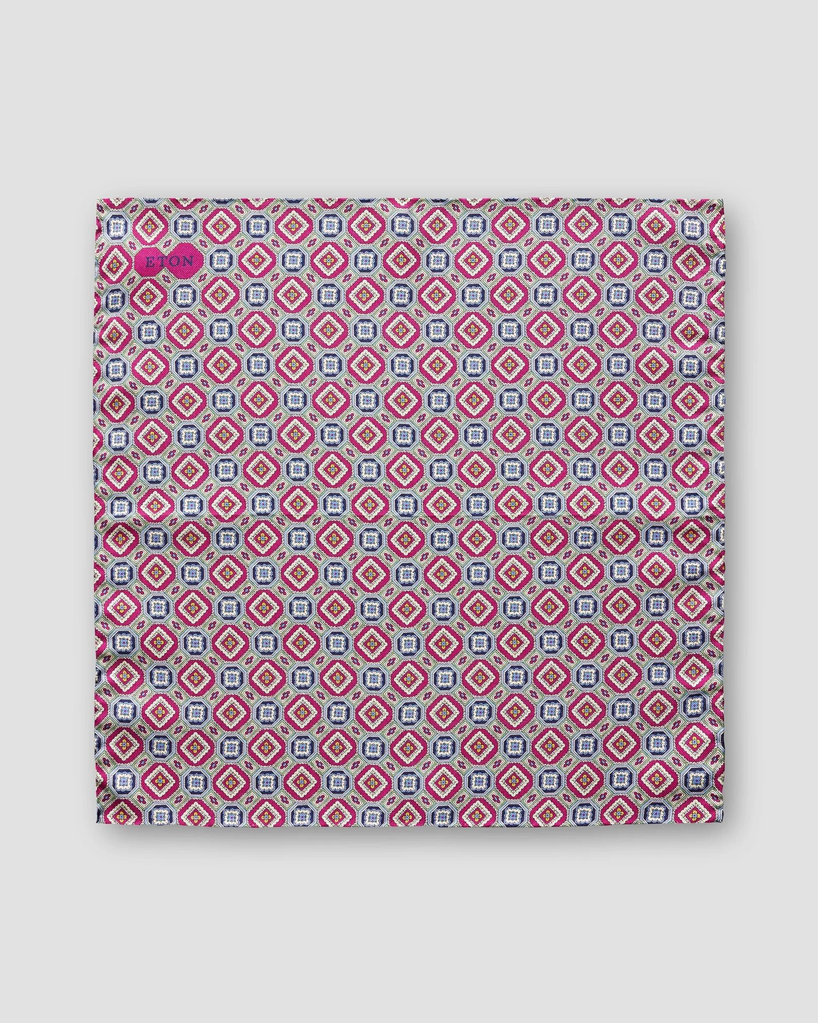 Eton - purple medallion pocket square