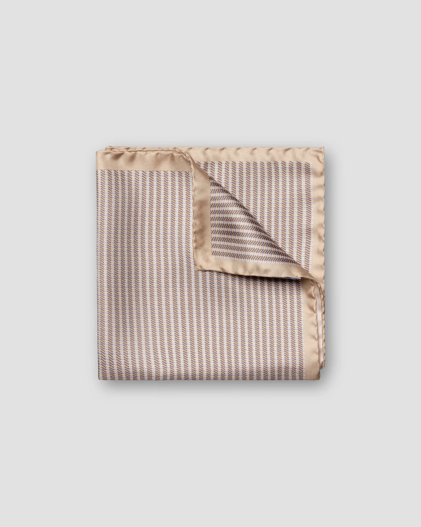 Eton - beige striped pocket square