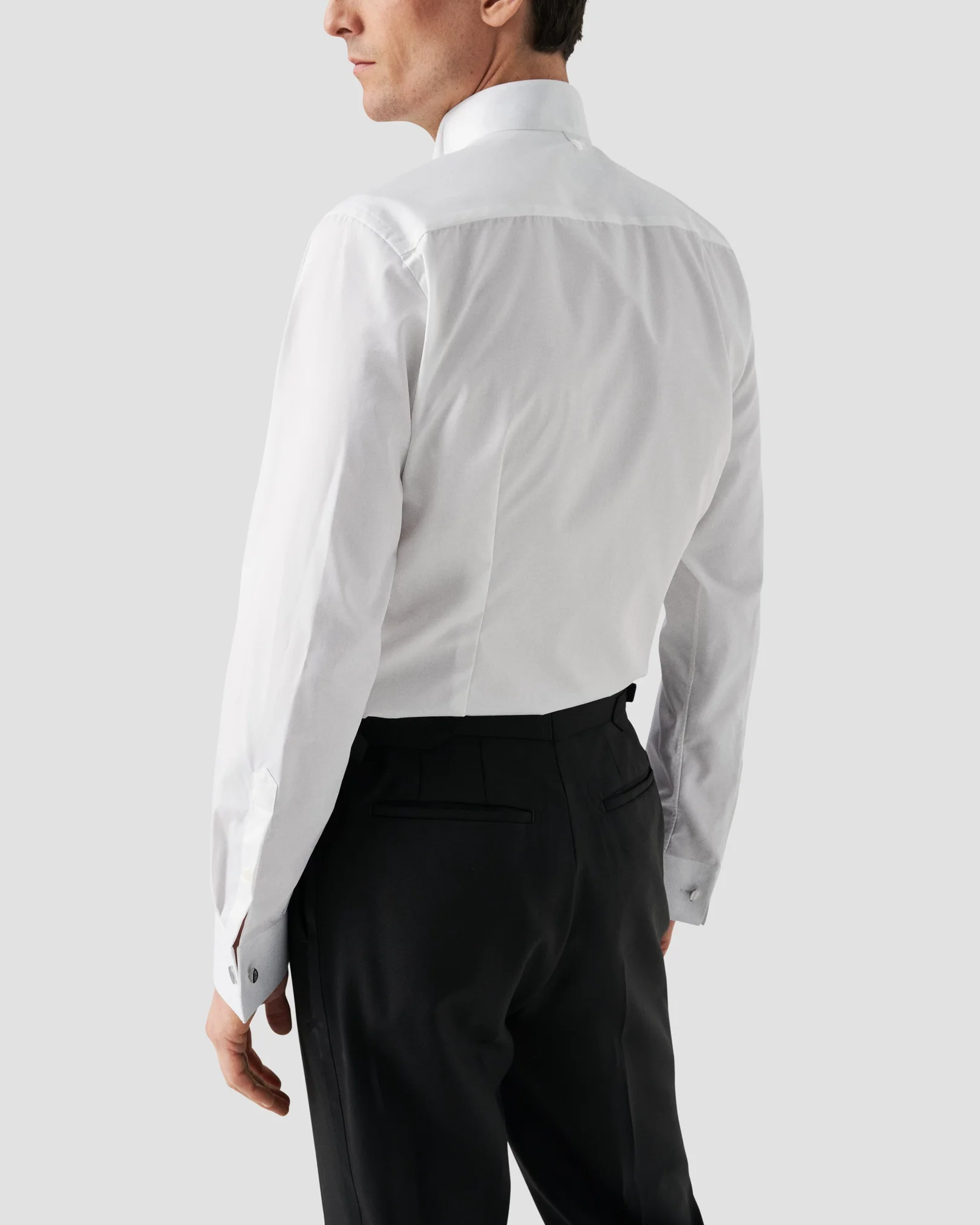Eton - White Piqué White Tie Shirt