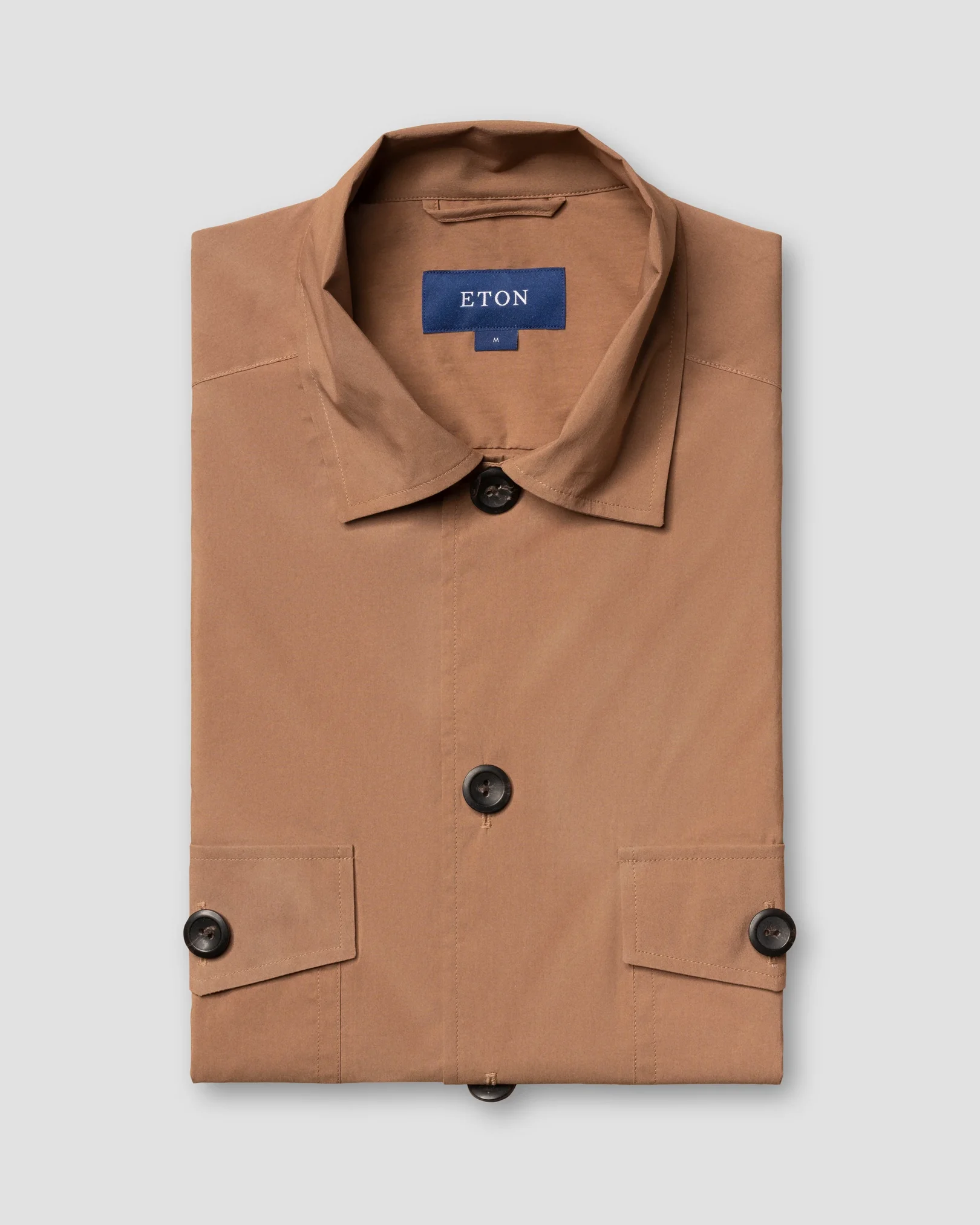 Eton - brown wind overshirt