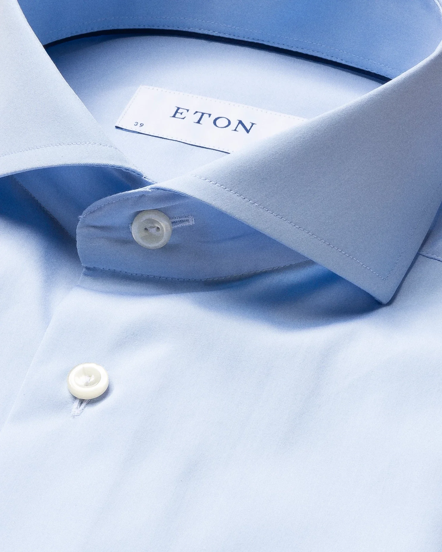 Eton - lightblue poplin shirt extreme cut away