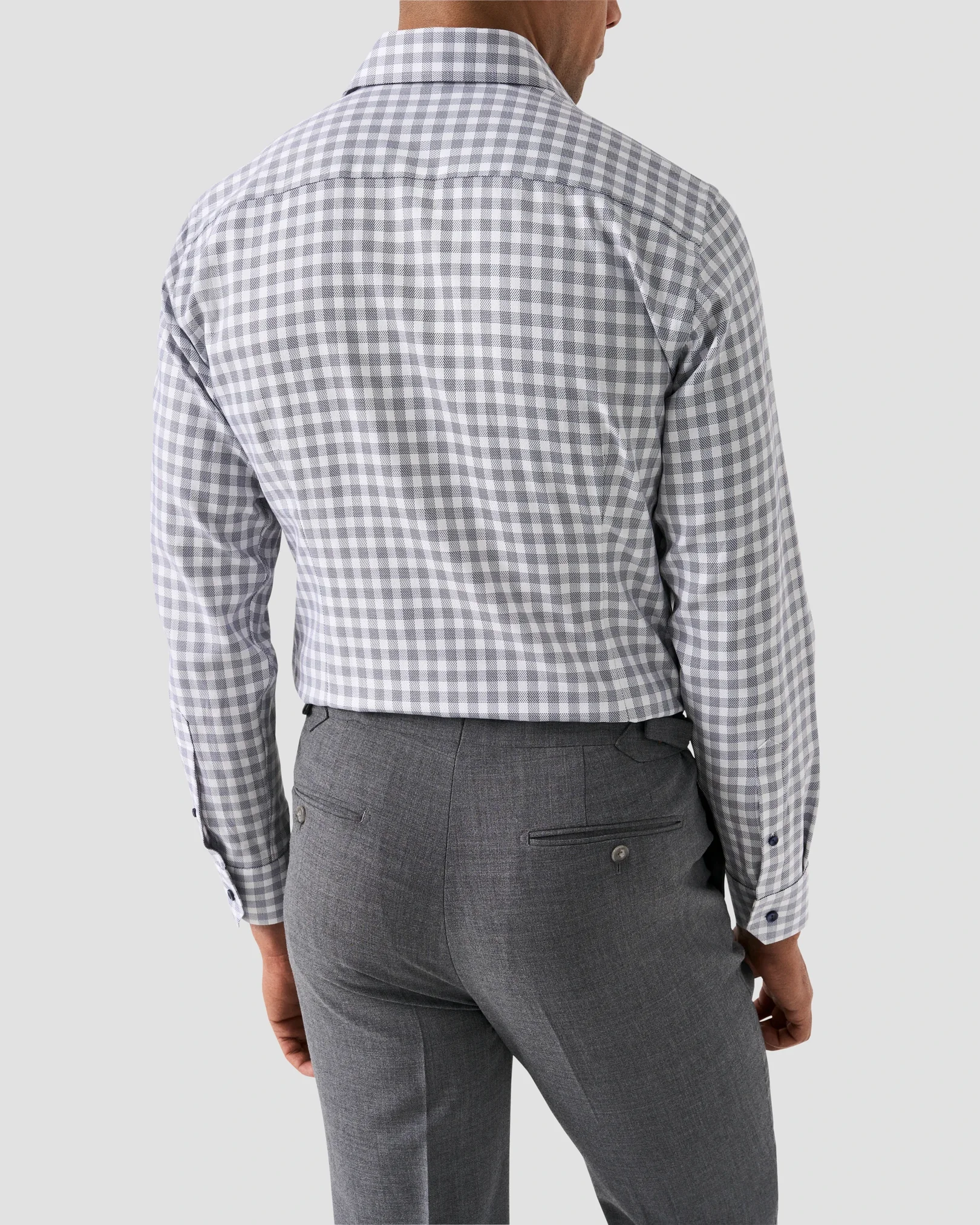 Eton - dark blue check signature twill shirt
