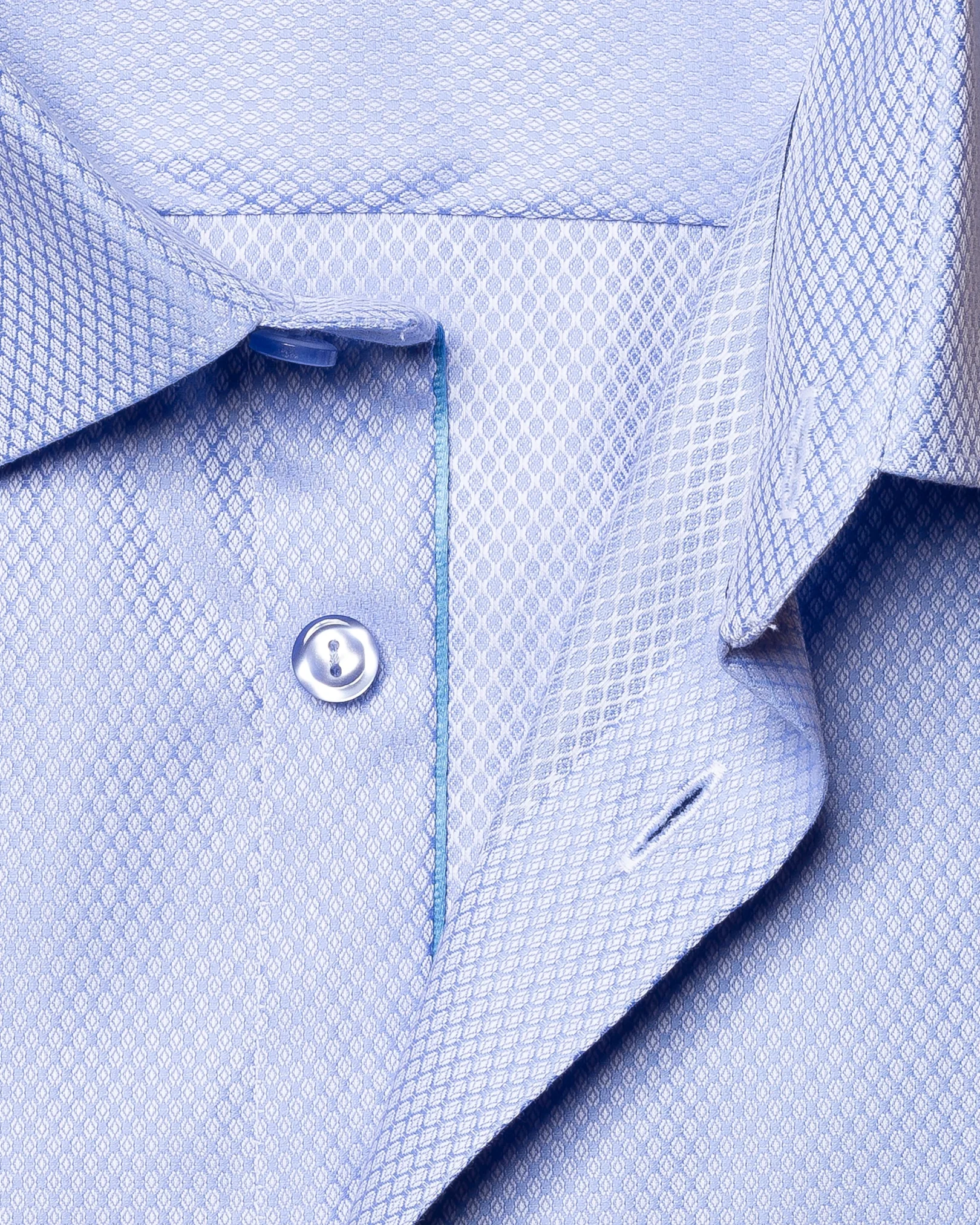 Eton - blue dobby shirt pointed