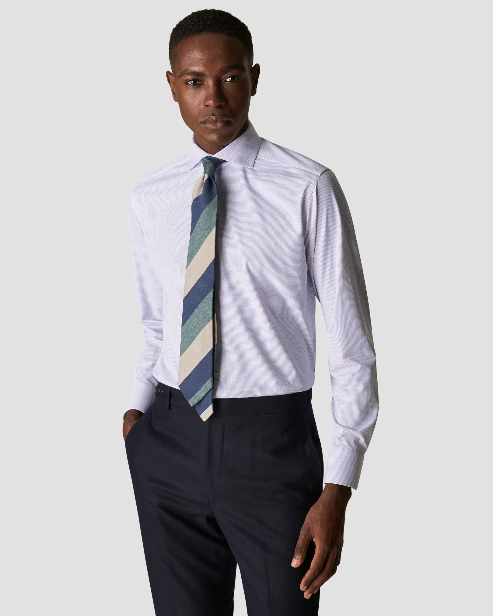 Eton - light purple four way stretch