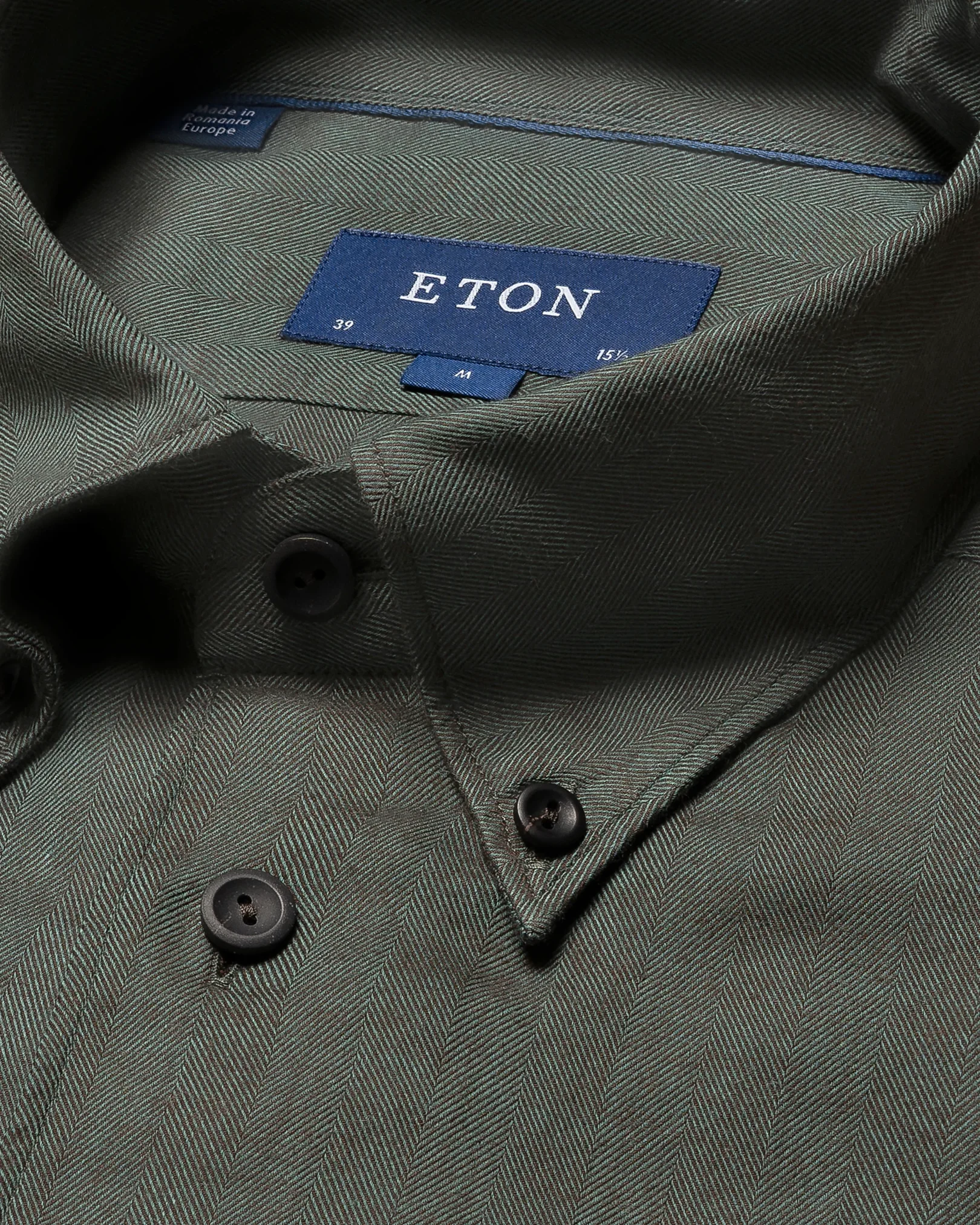 Eton - dark green lightweight flannel