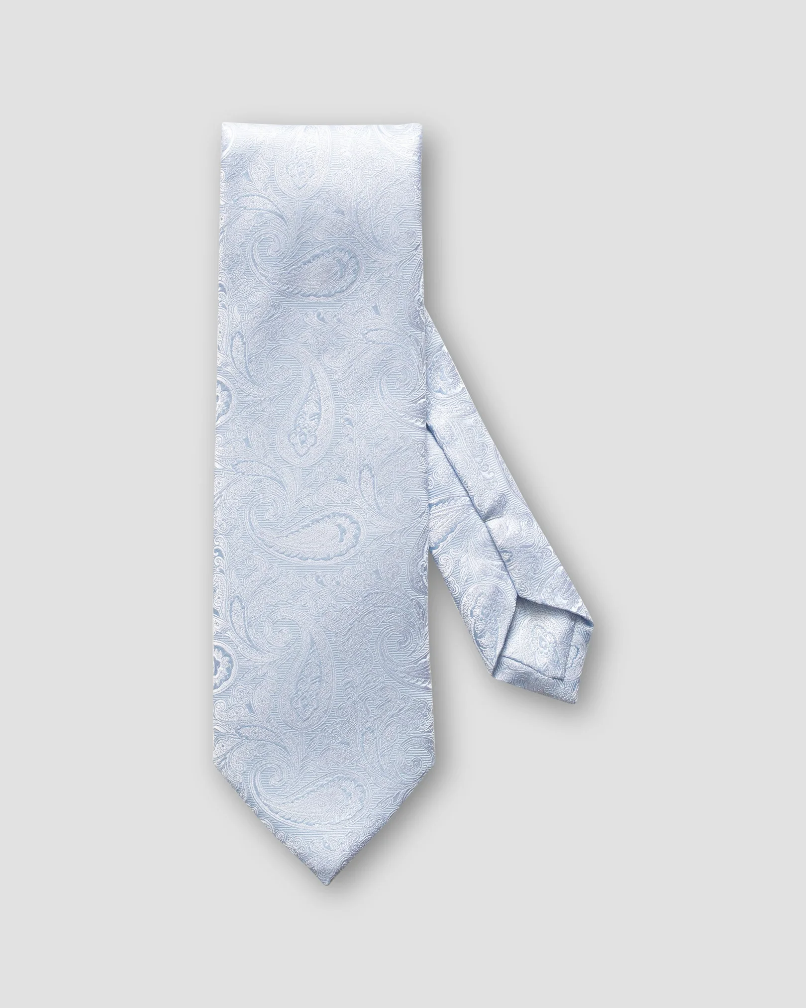Eton - blue lustrous paisley tie