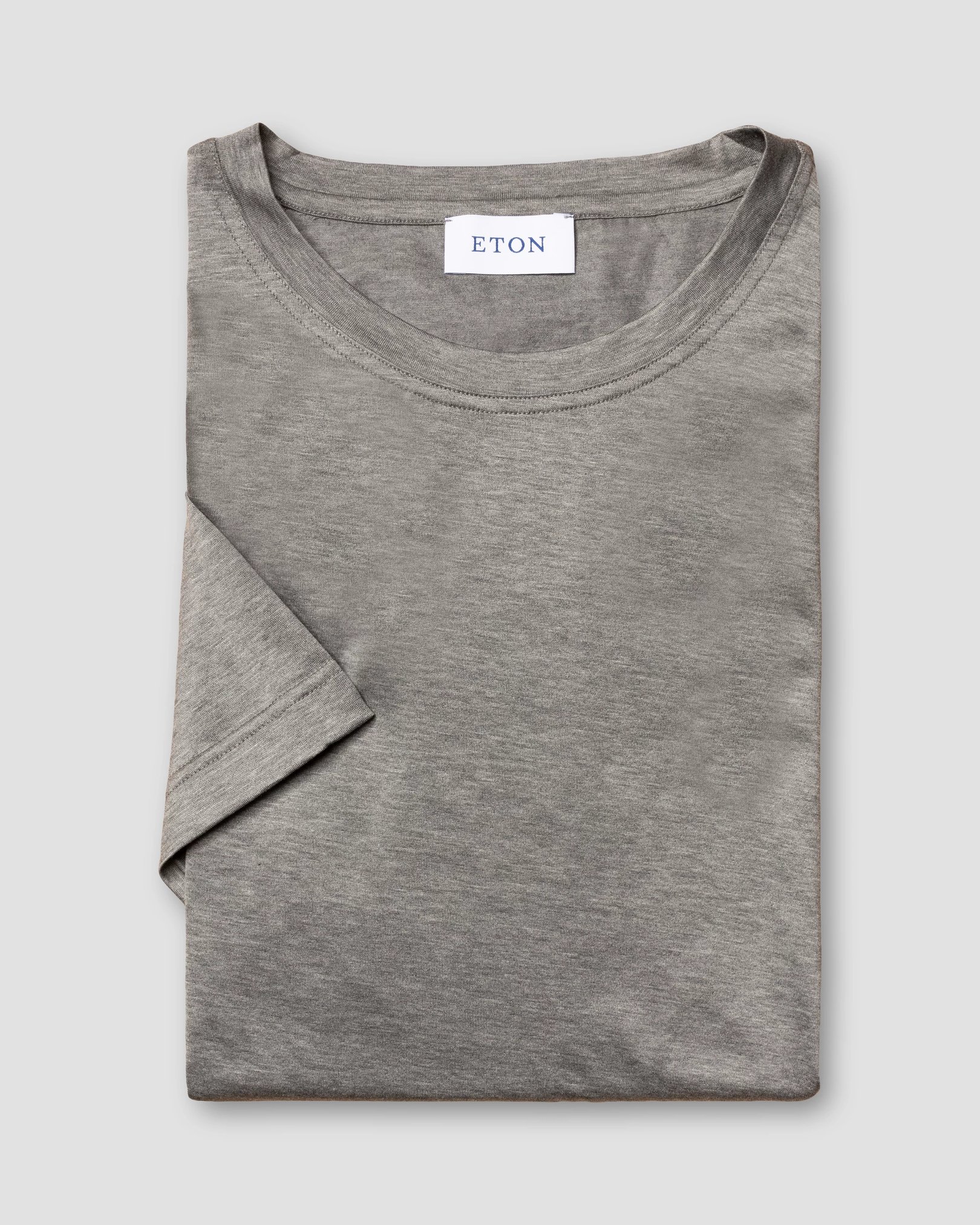 Eton - Graues Baumwoll-T-Shirt aus Filo di Scozia