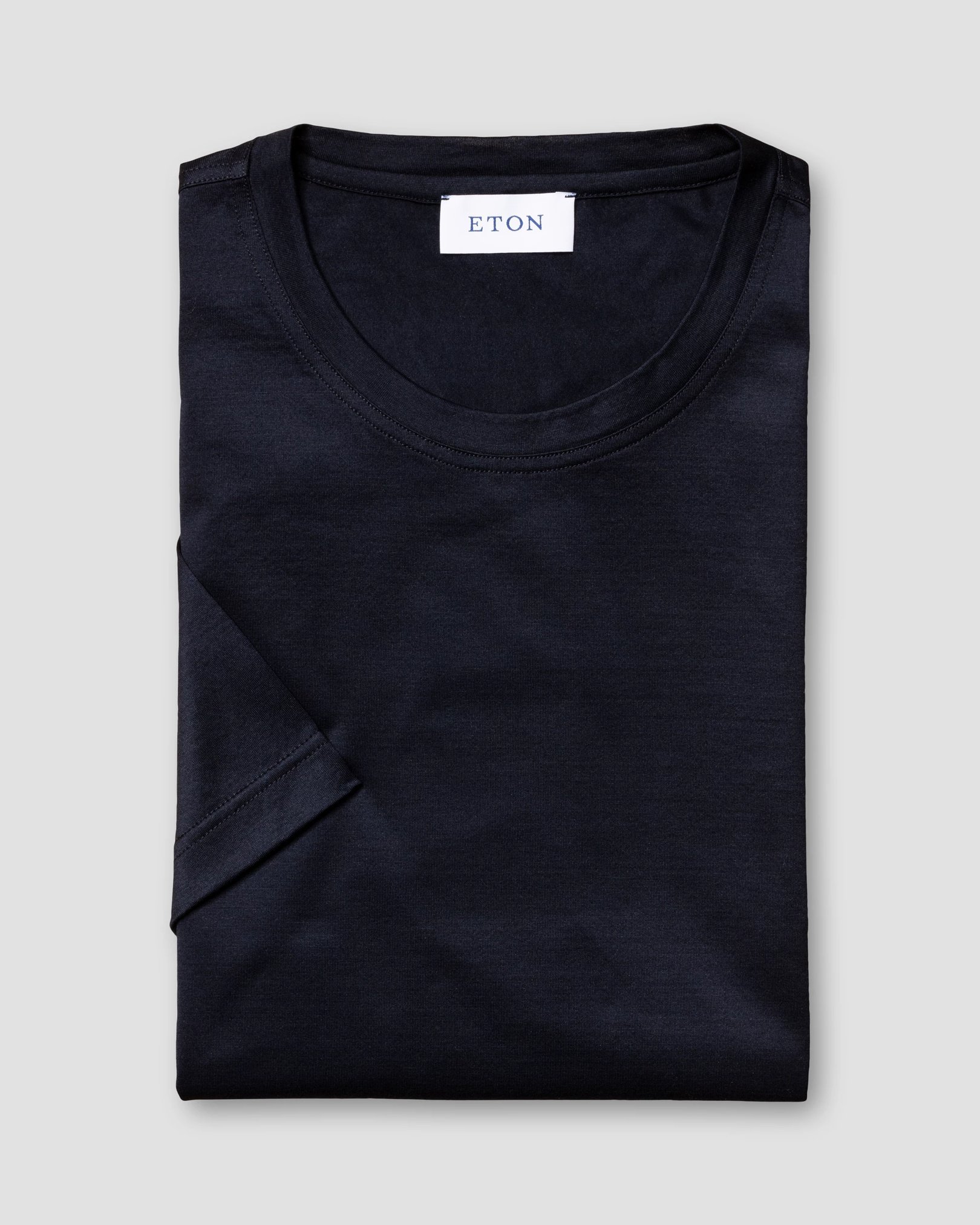 Eton - Dunkelblaues Baumwoll-T-Shirt aus Filo di Scozia