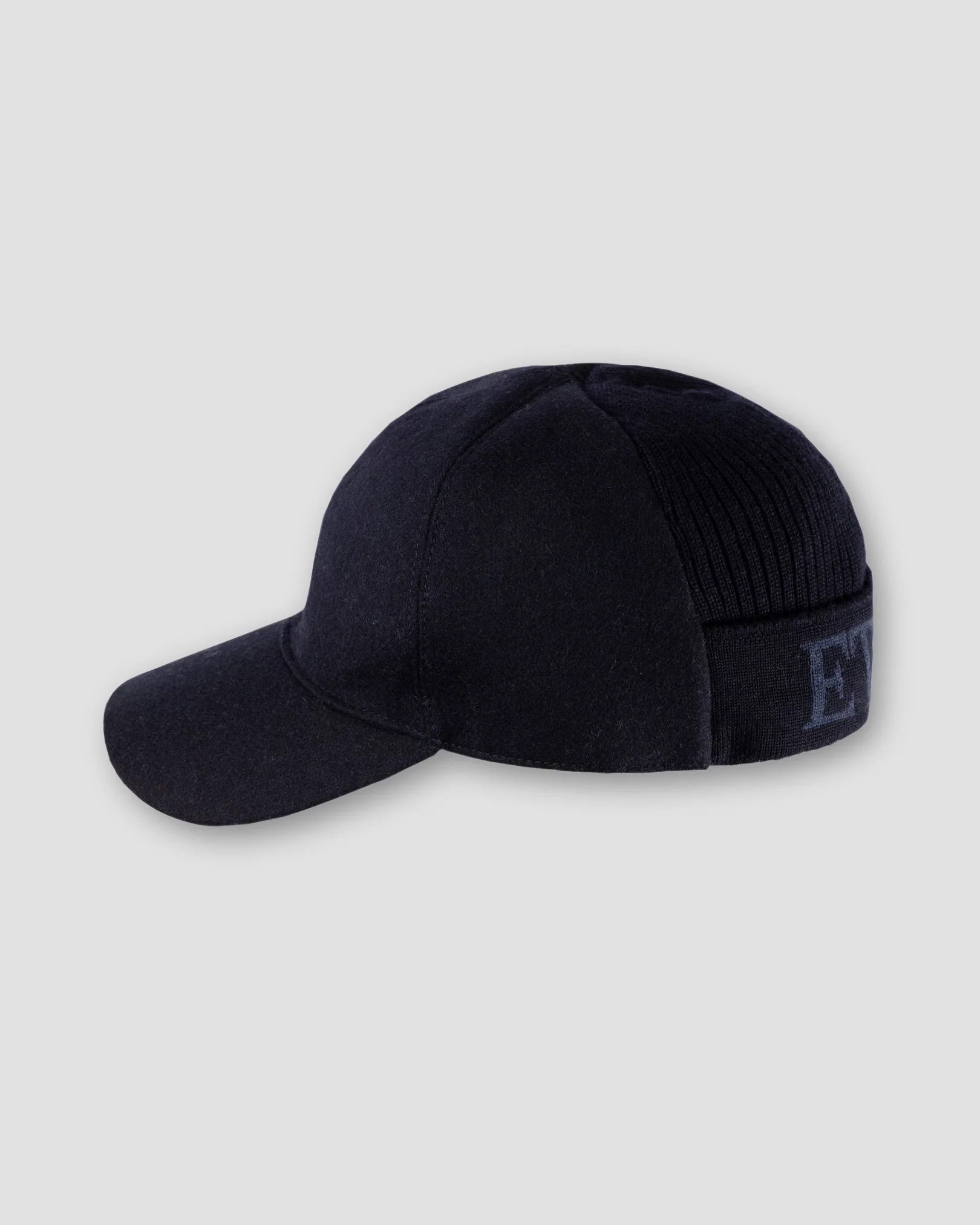 Eton - navy flannel logo baseball cap