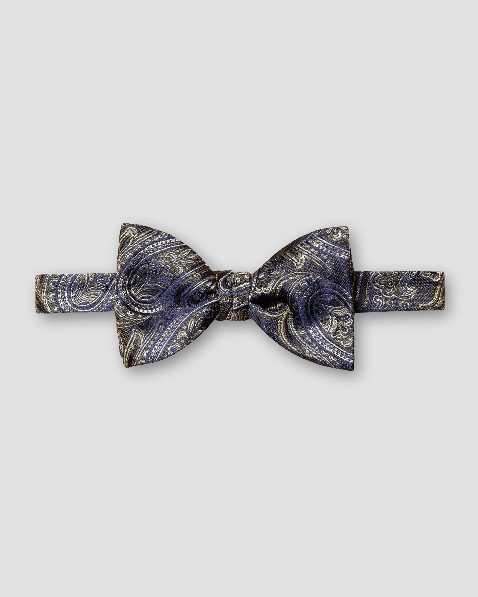 Eton - dark green paisley bow tie