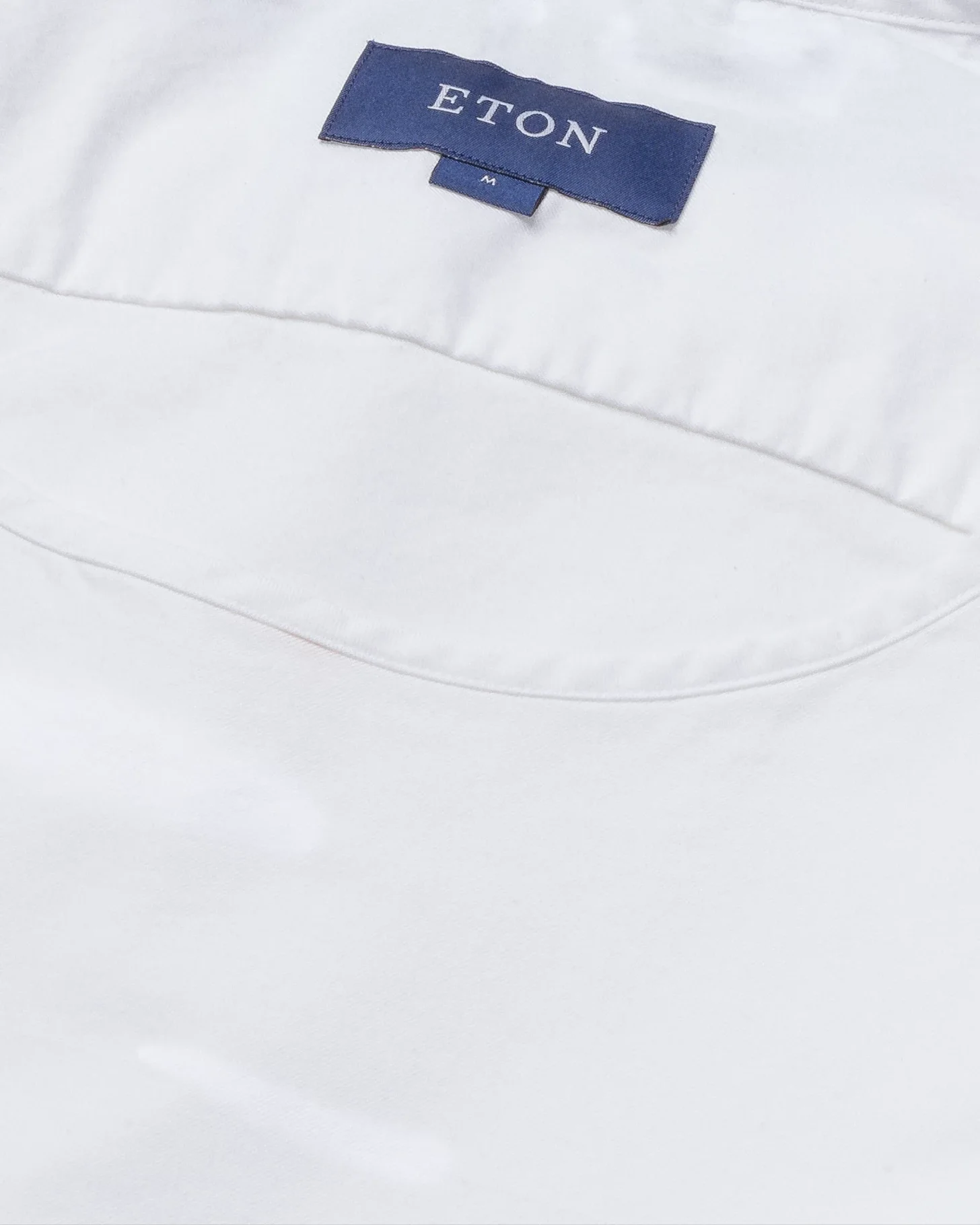 Eton - white t shirt in woven twill