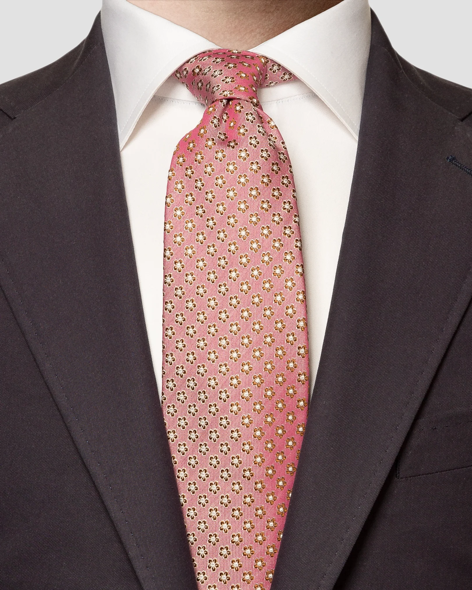 Eton - pink floral printed tie