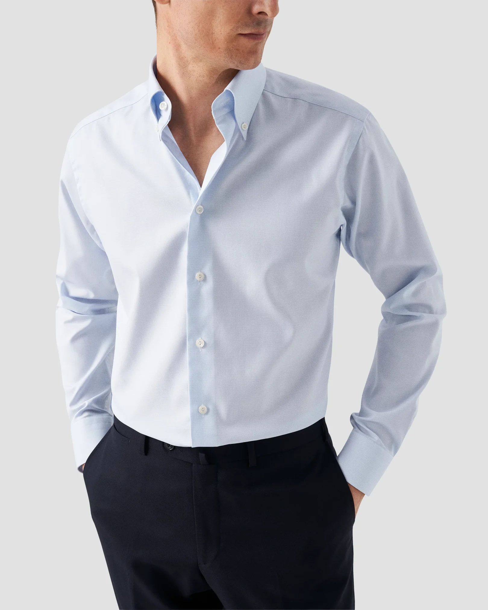 Eton - semi solid dobby shirt