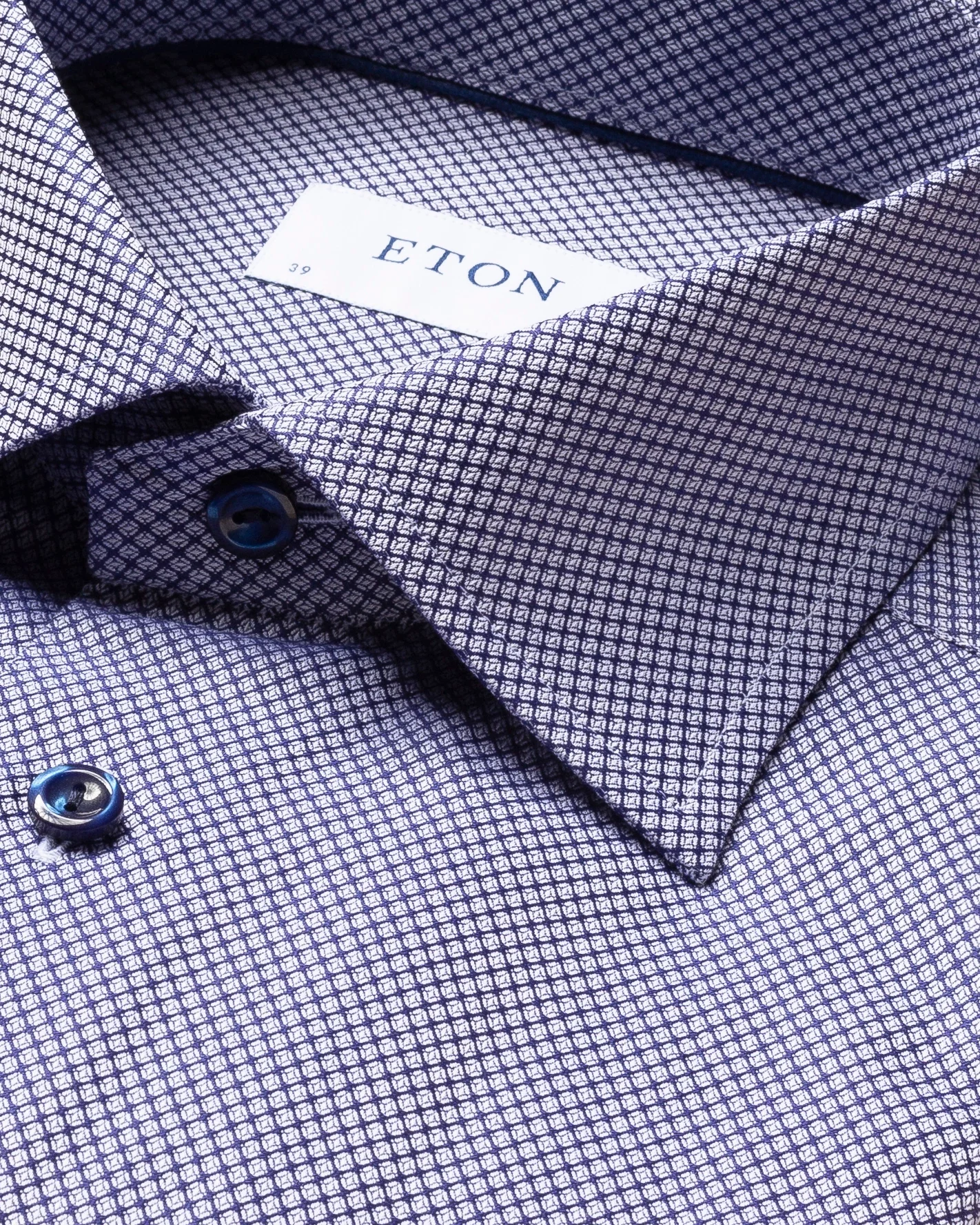 Eton - dark blue dobby shirt