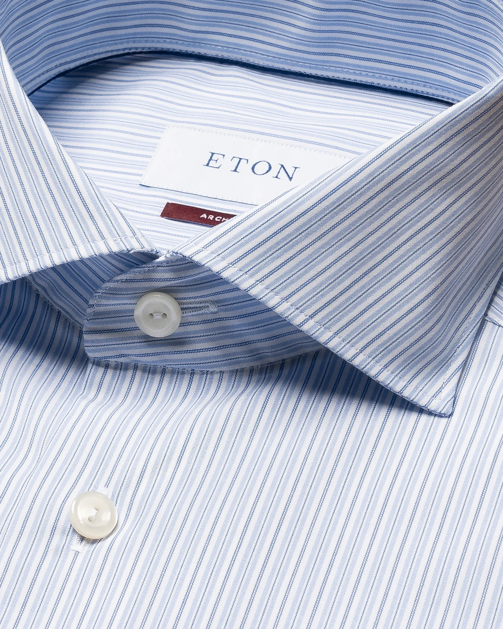 Eton - dark blue poplin archive sripe