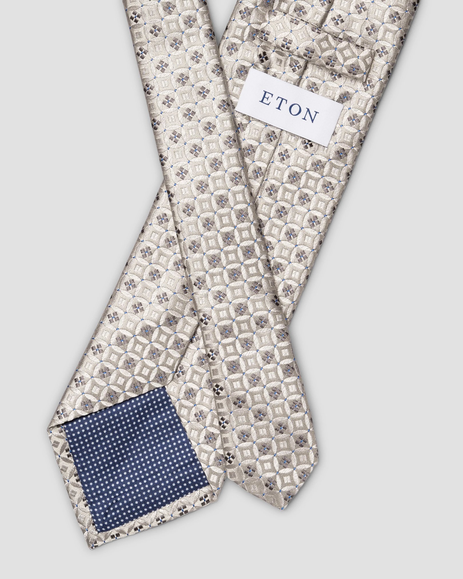 Eton - beige rich texture tie