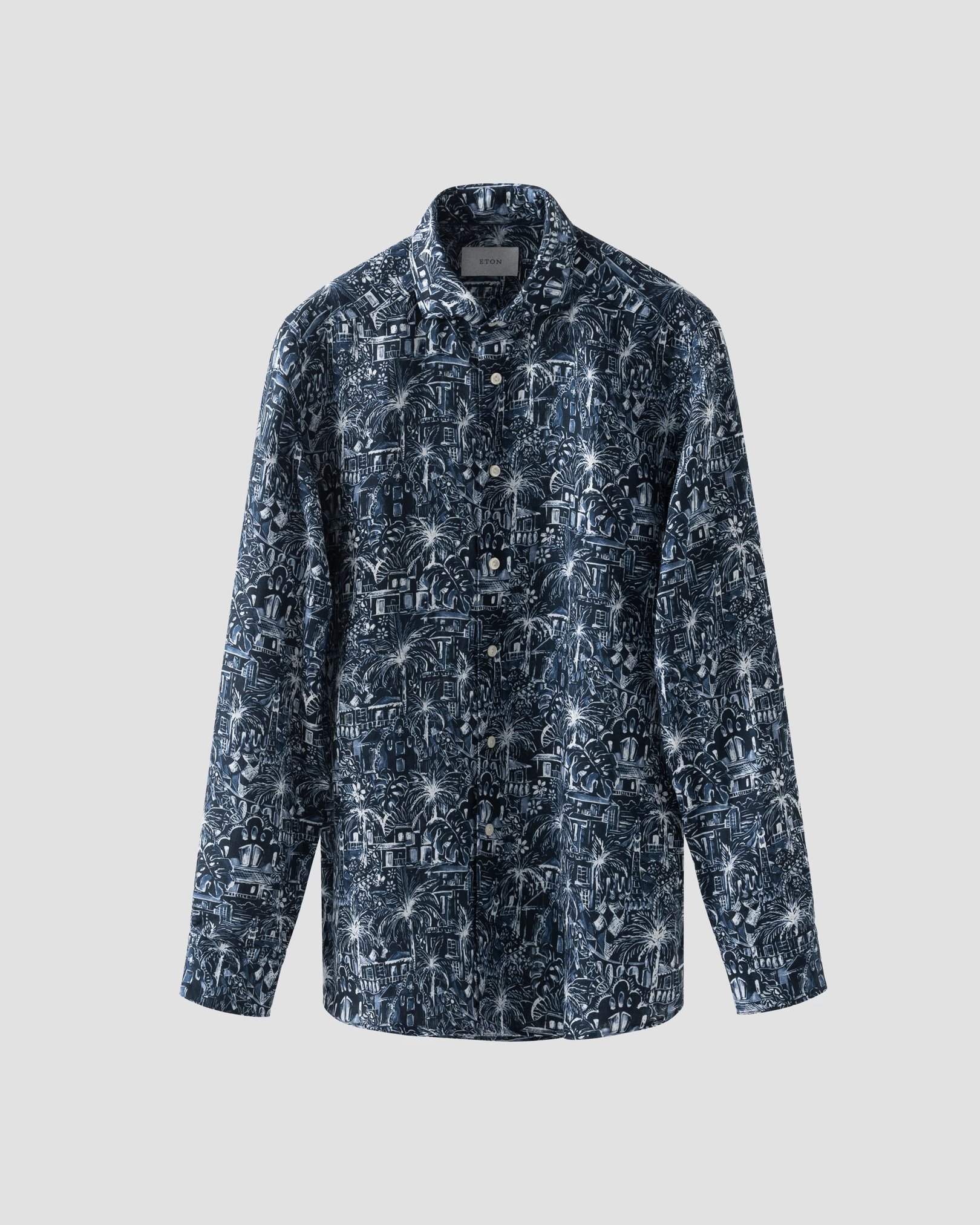 Eton - Floral Print Linnen Shirt