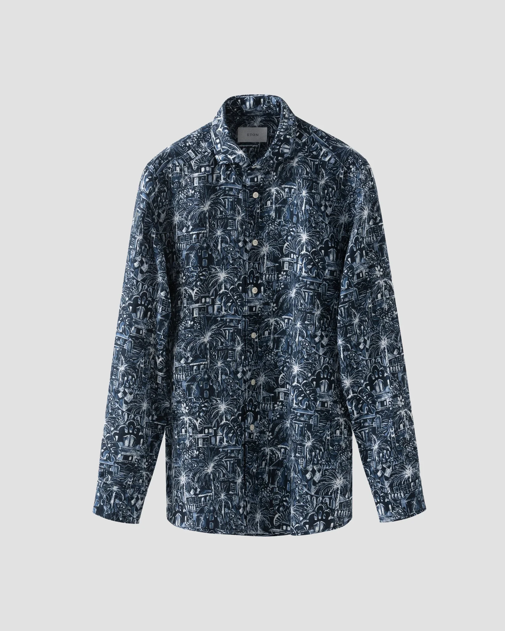 Eton - Floral Print Linnen Shirt