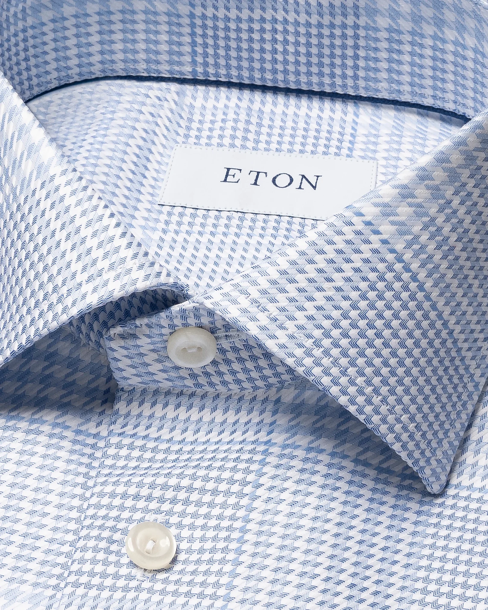 Eton - light blue checked king twill