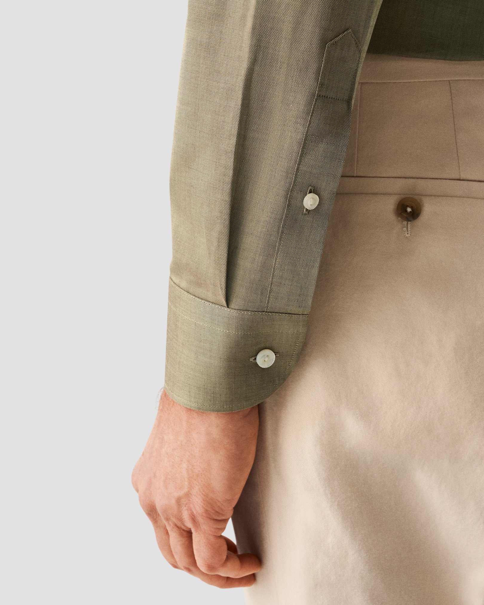 Eton - dark green textured twill