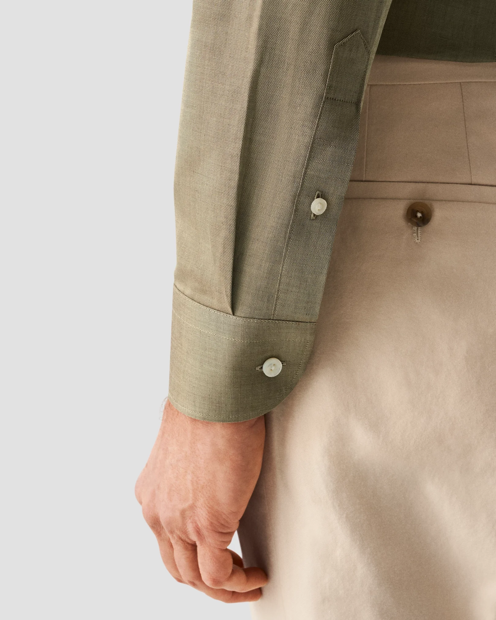 Eton - dark green textured twill