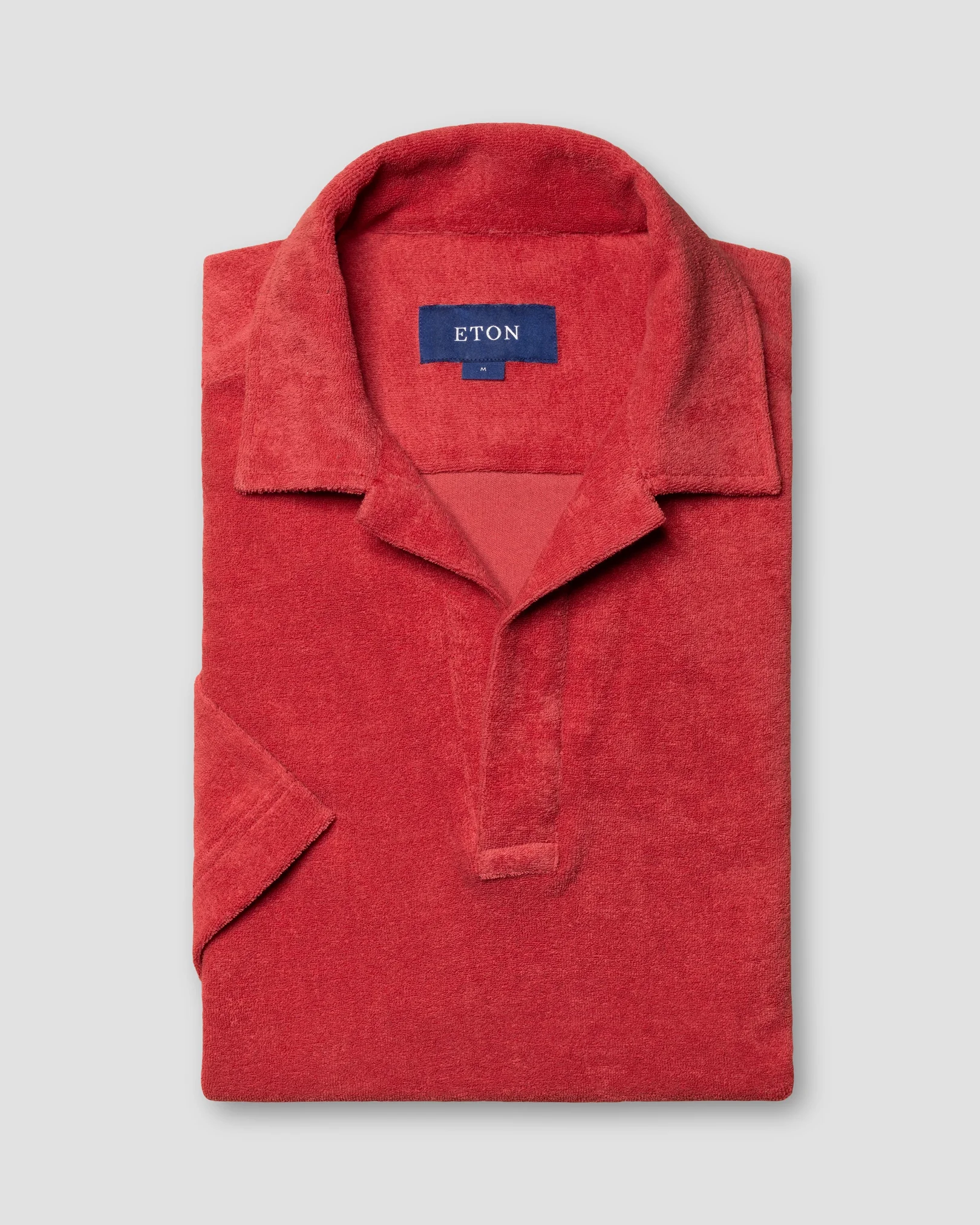 Eton - red popover terry shirt