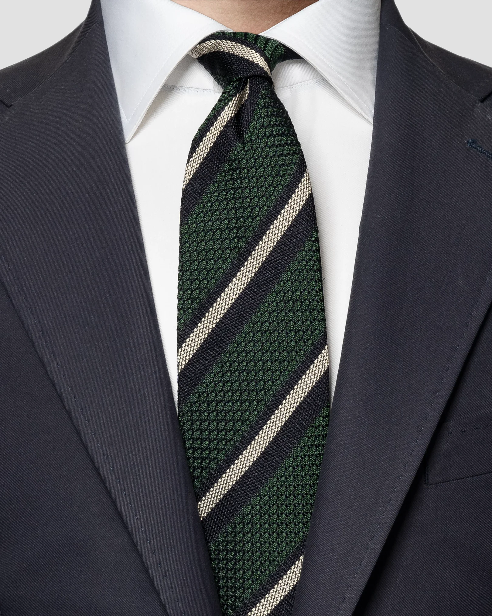 Eton - dark green grenadine tie