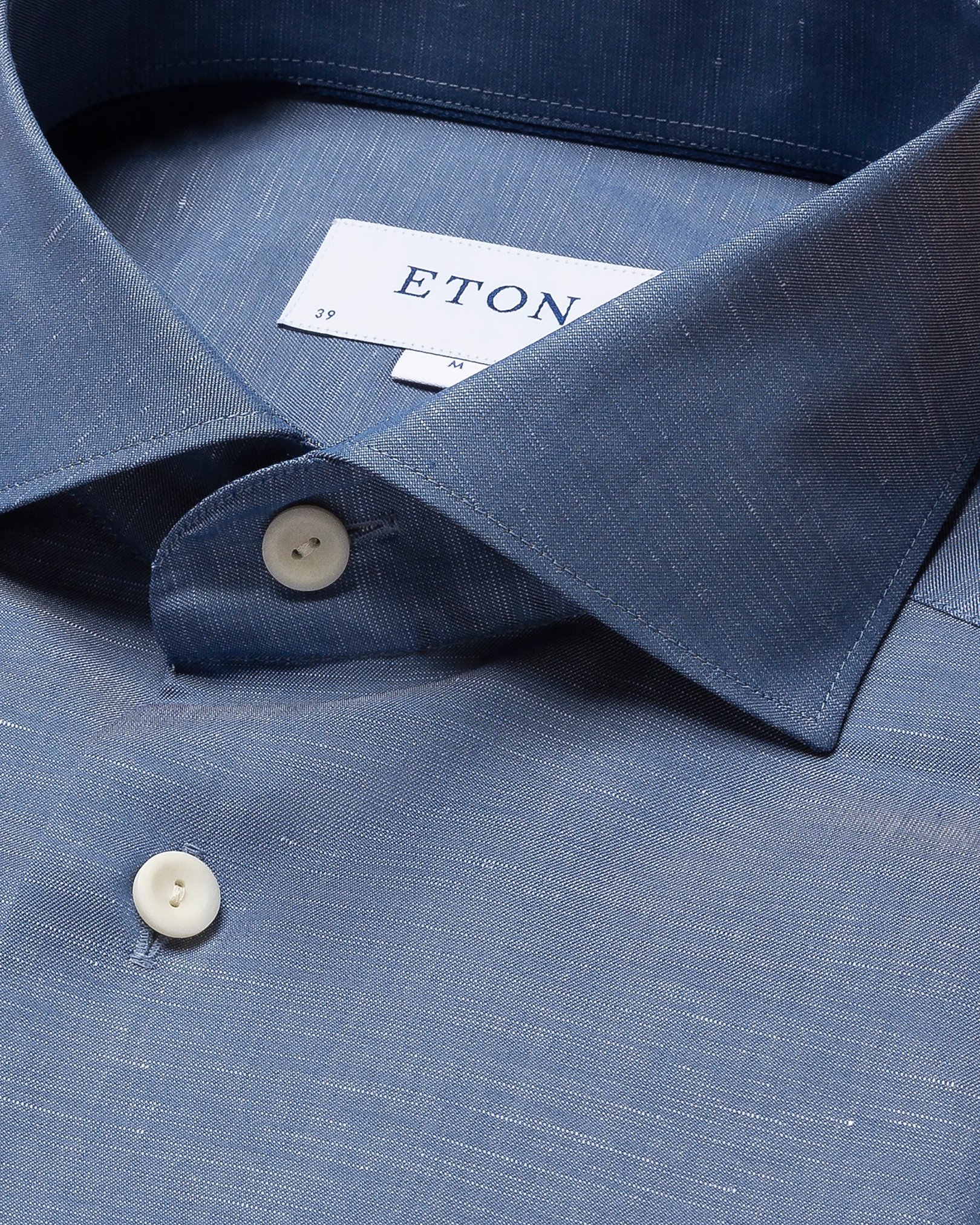 Eton - mid blue textured twill