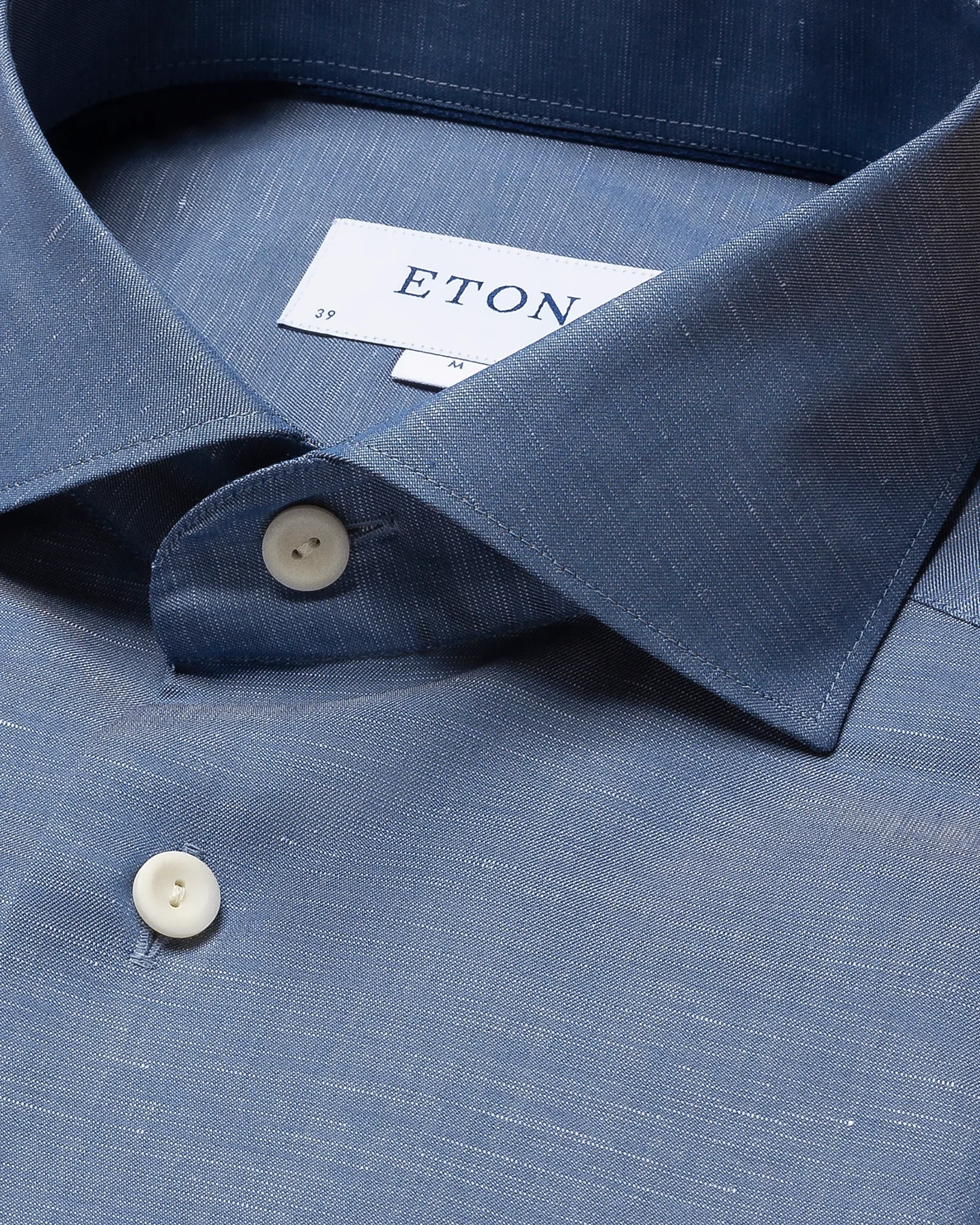 Eton - mid blue textured twill