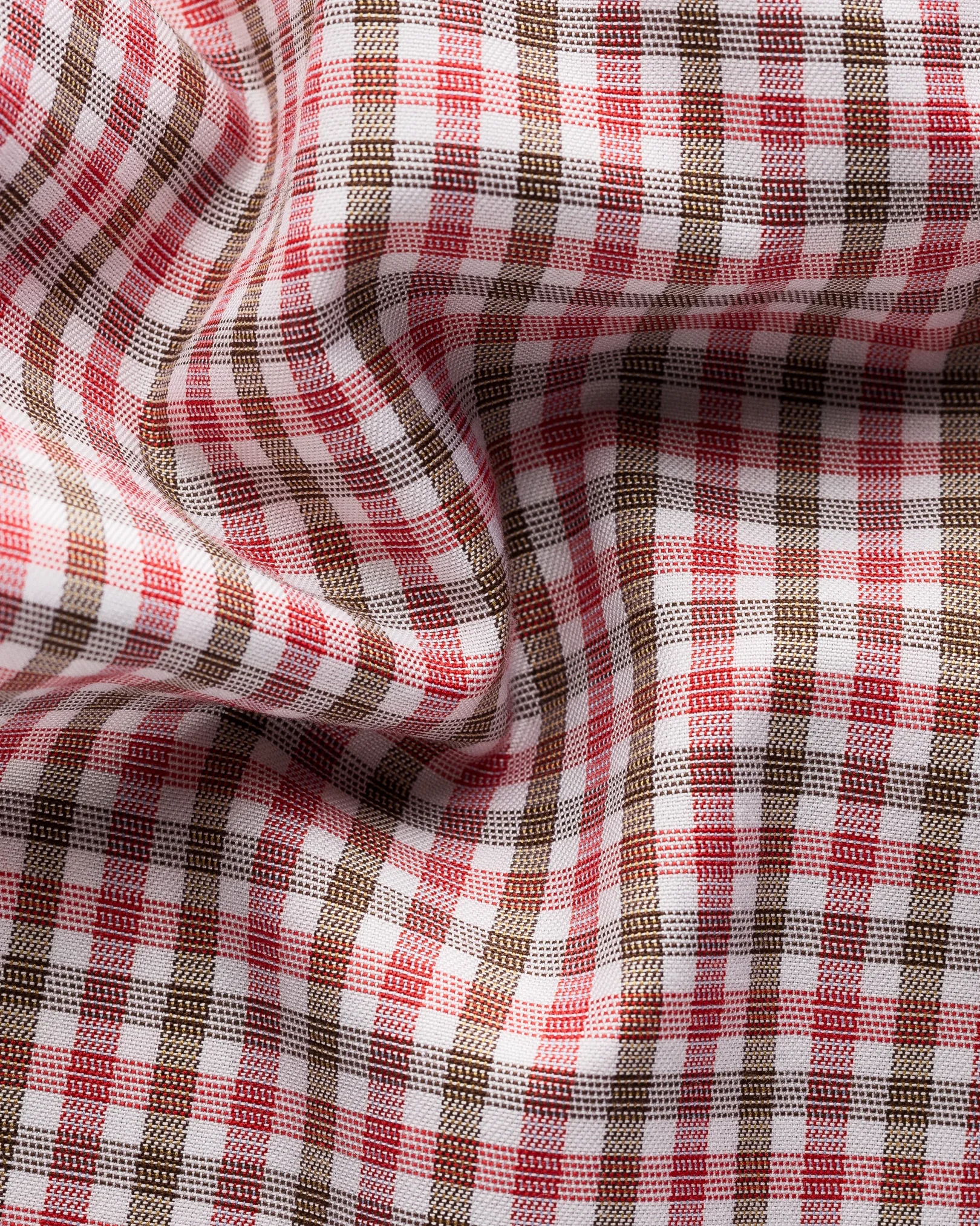 Eton - three color check cotton lyocell stretch shirt