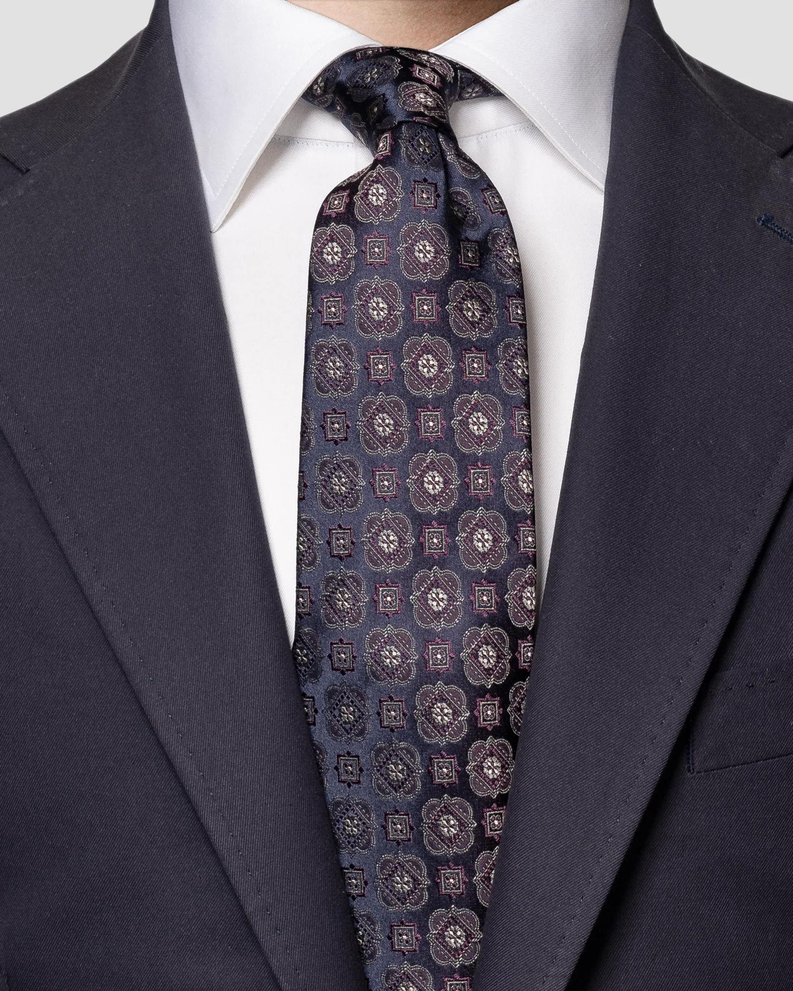 Eton - silk navy tie
