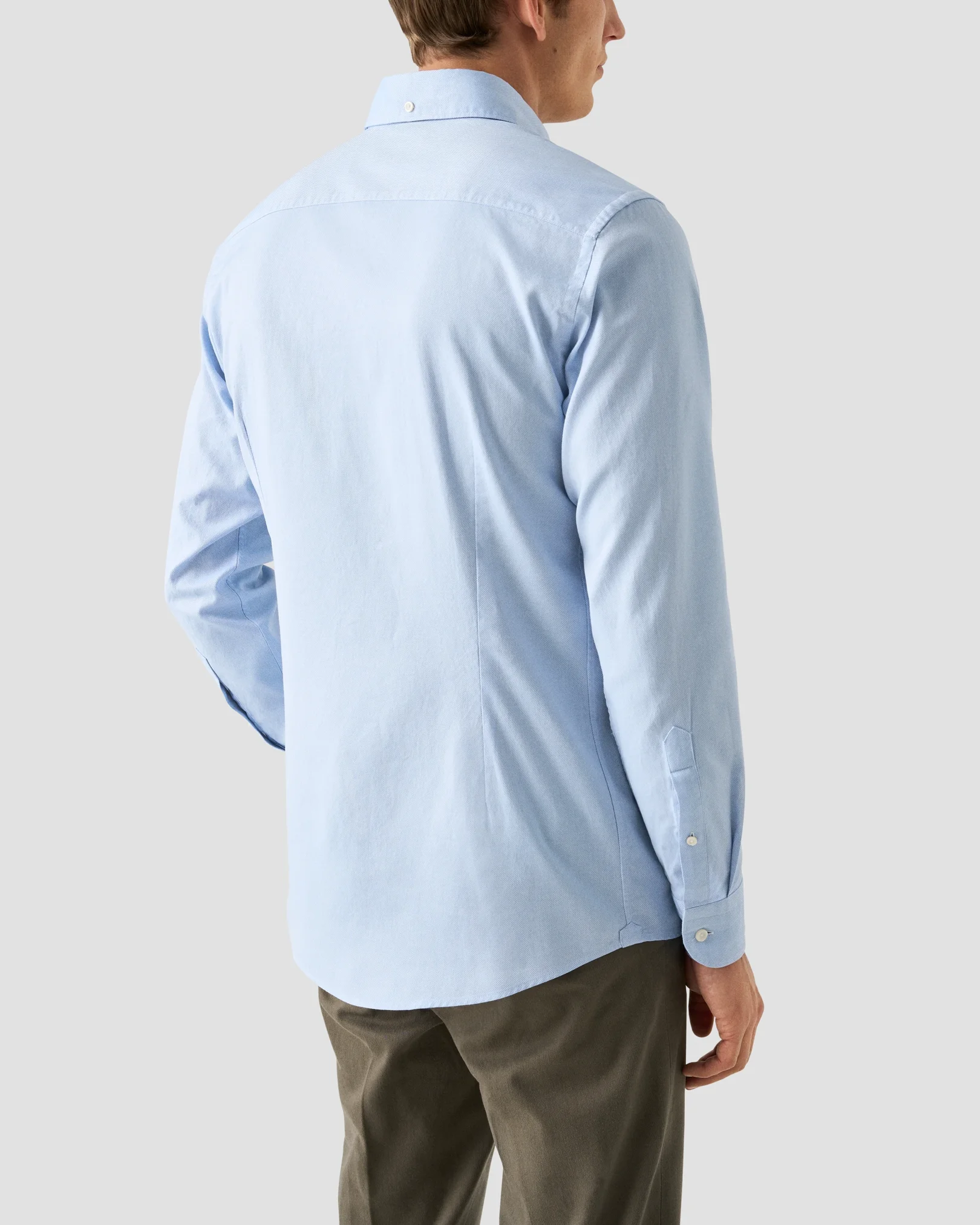 Eton - solid light blue royal oxford shirt