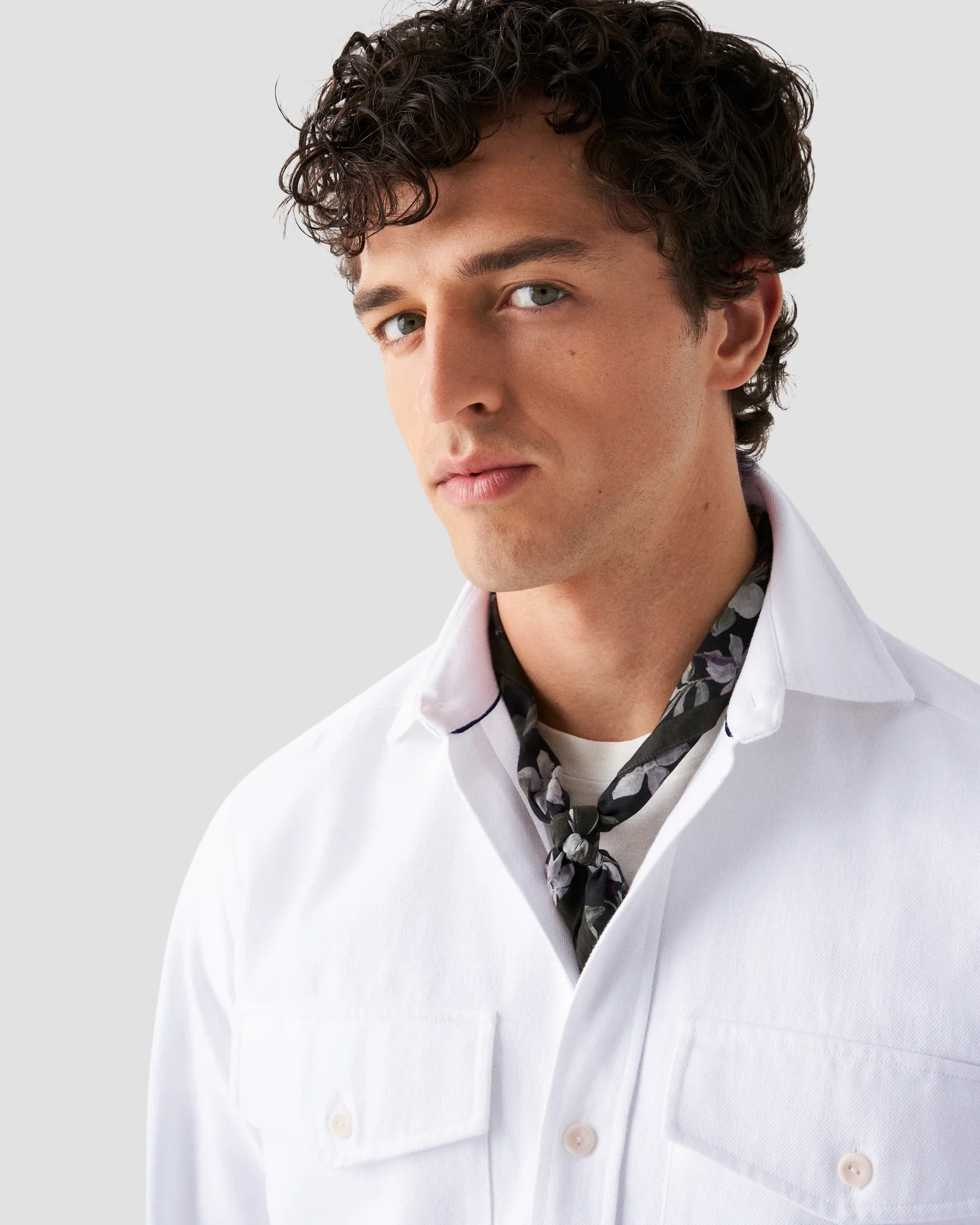 Eton - white heavy twill overshirt